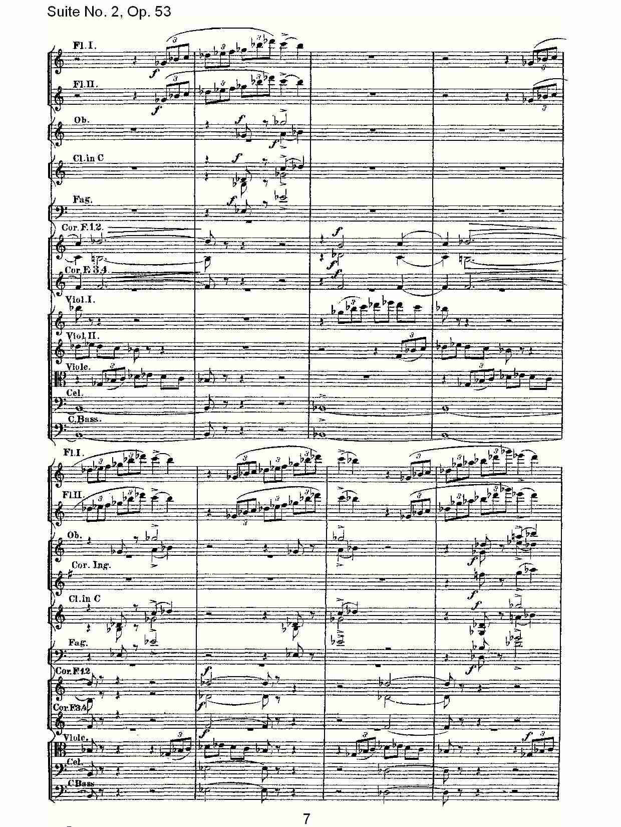 Suite No. 2, Op.53  第二套曲,Op.53第一乐章（二）总谱（图2）