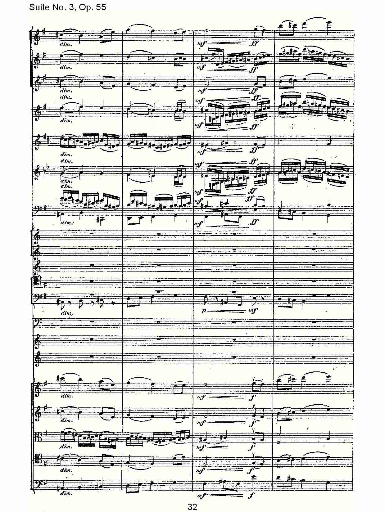 Suite No. 3, Op.55  第三套曲,Op.55第四乐章第二部（七）总谱（图2）