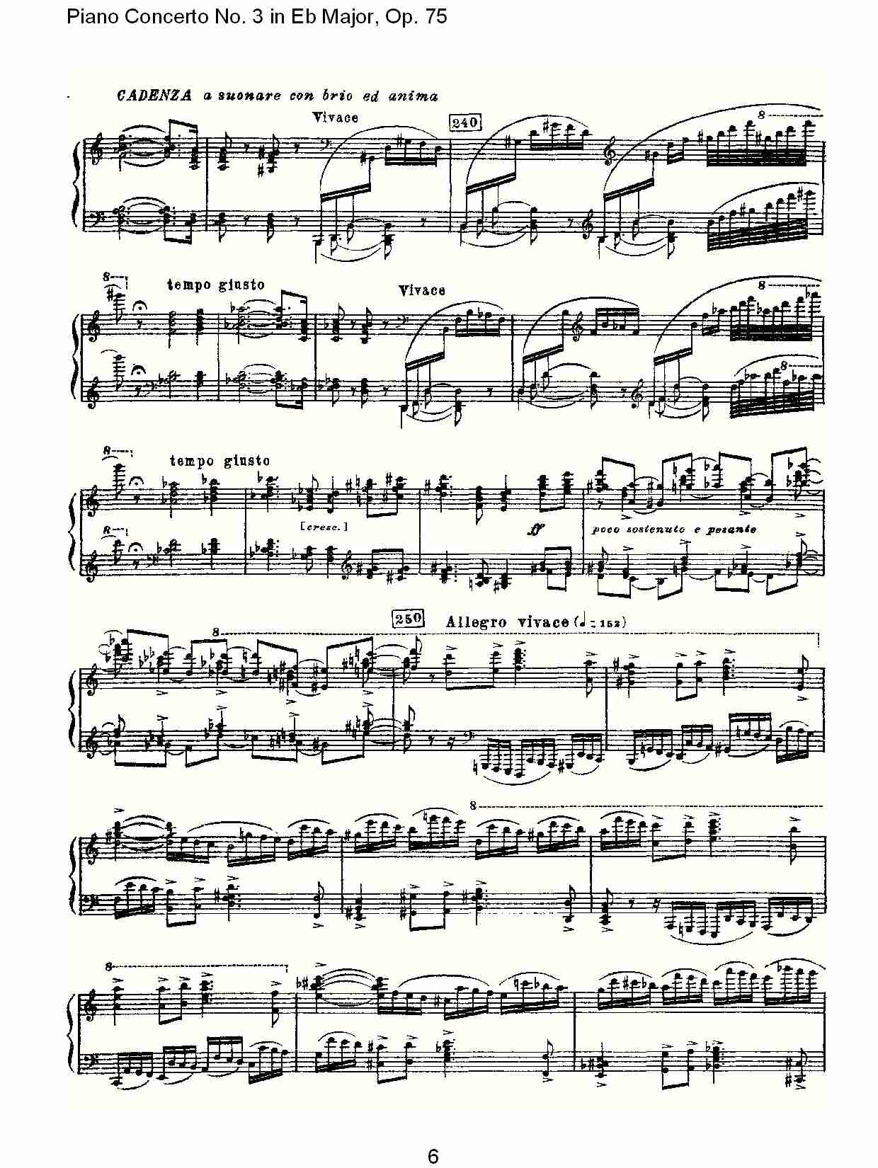 Eb大调第三钢琴协奏曲, Op.75第二部（二）总谱（图1）