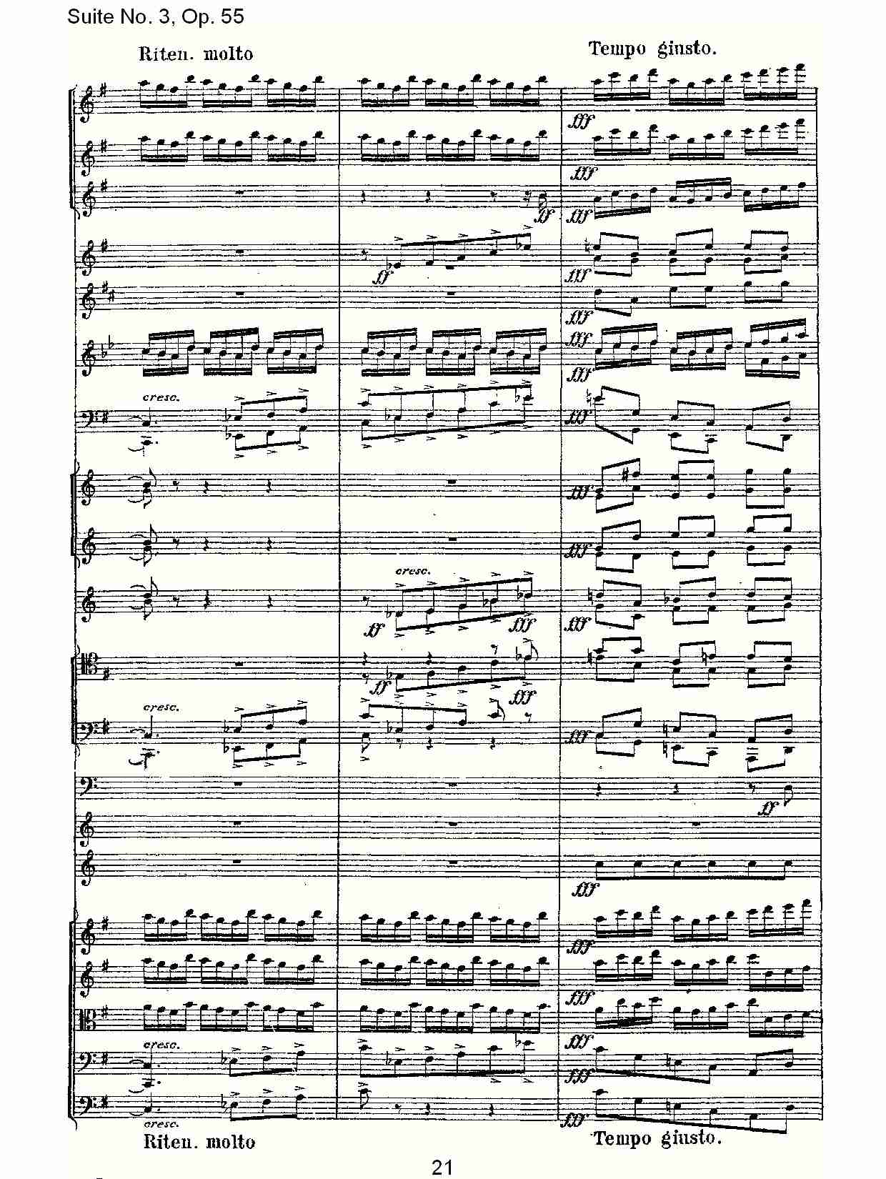 Suite No. 3, Op.55  第三套曲,Op.55第四乐章第二部（五）总谱（图1）