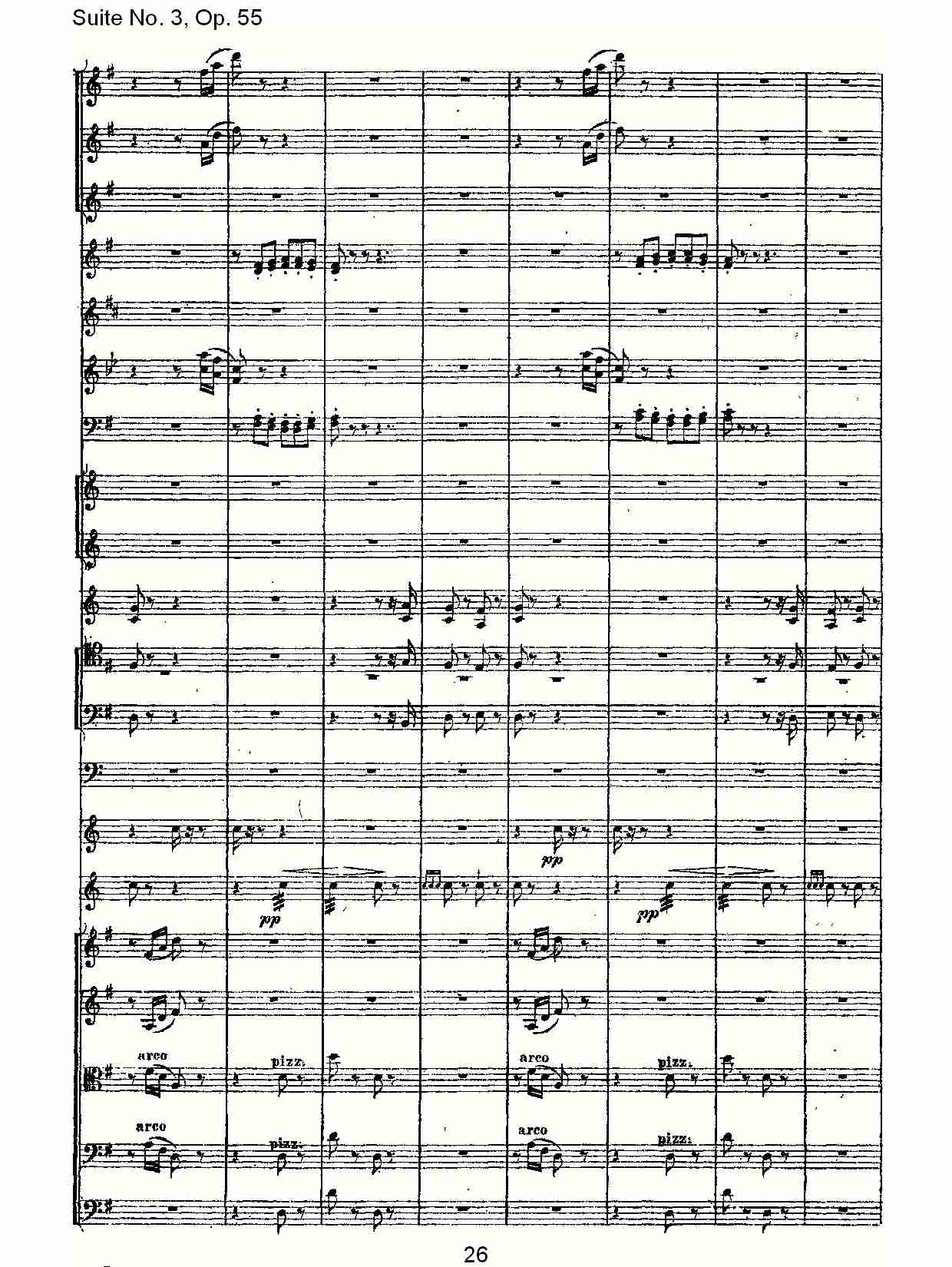 Suite No. 3, Op.55  第三套曲,Op.55第三乐章（六）总谱（图1）
