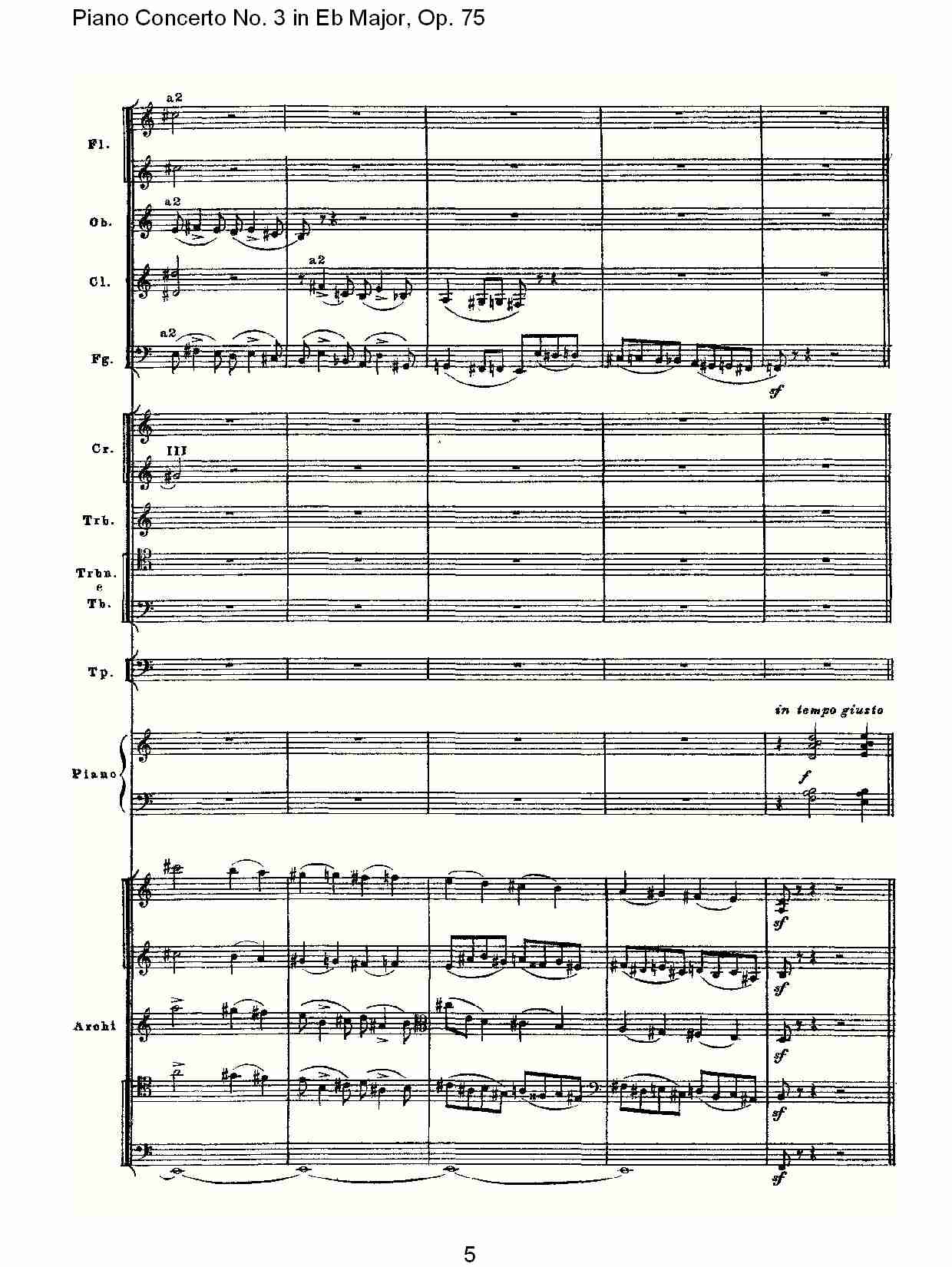 Eb大调第三钢琴协奏曲, Op.75第二部（一）总谱（图5）
