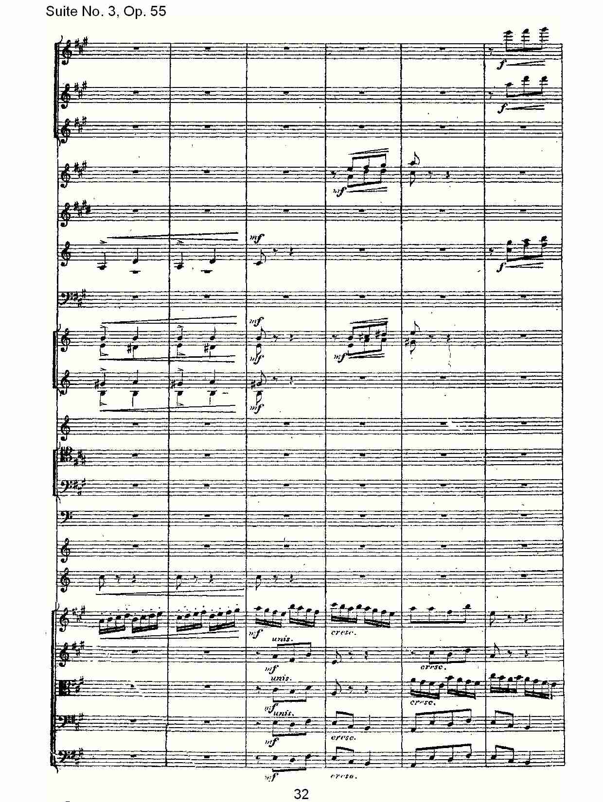 Suite No. 3, Op.55  第三套曲,Op.55第四乐章第一部（七）总谱（图2）