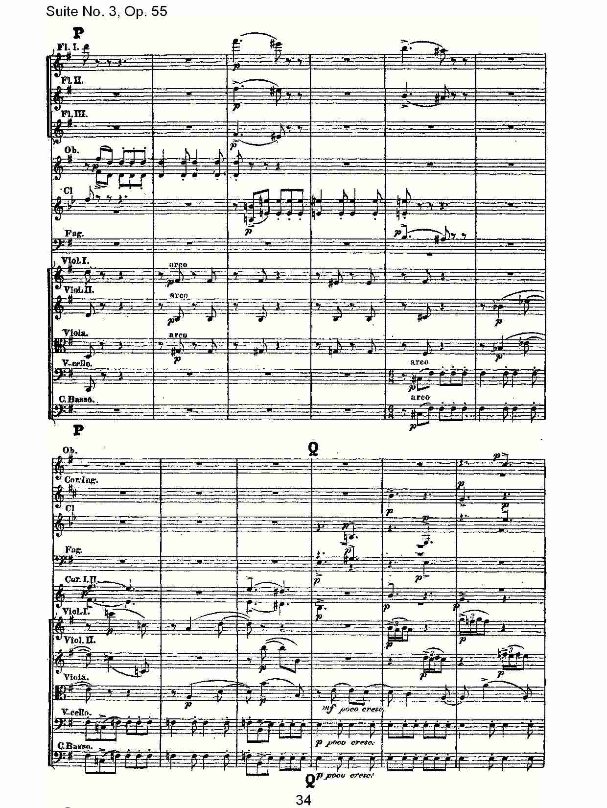 Suite No. 3, Op.55  第三套曲,Op.55第三乐章（七）总谱（图4）