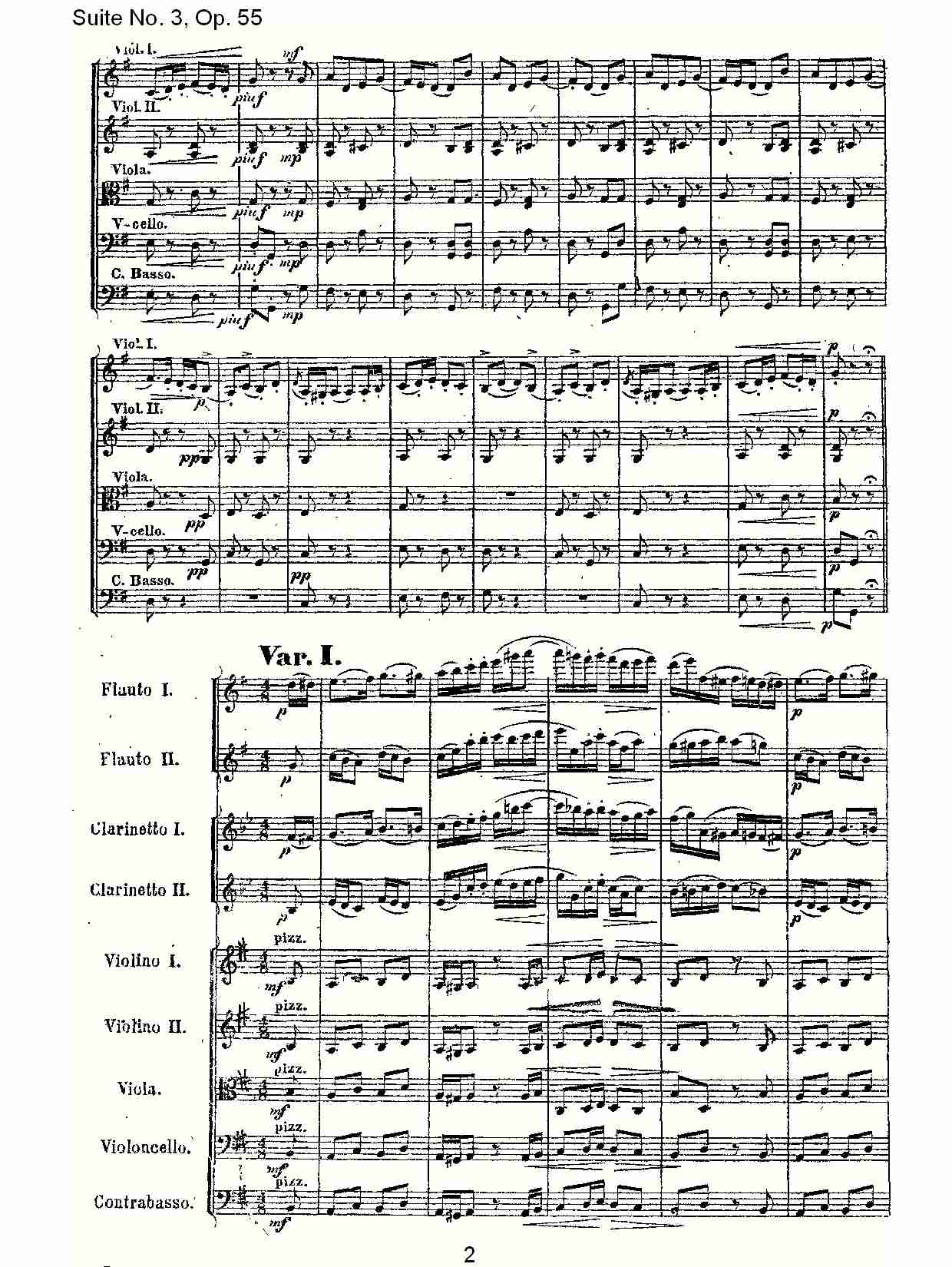Suite No. 3, Op.55  第三套曲,Op.55第四乐章第一部（一）总谱（图2）