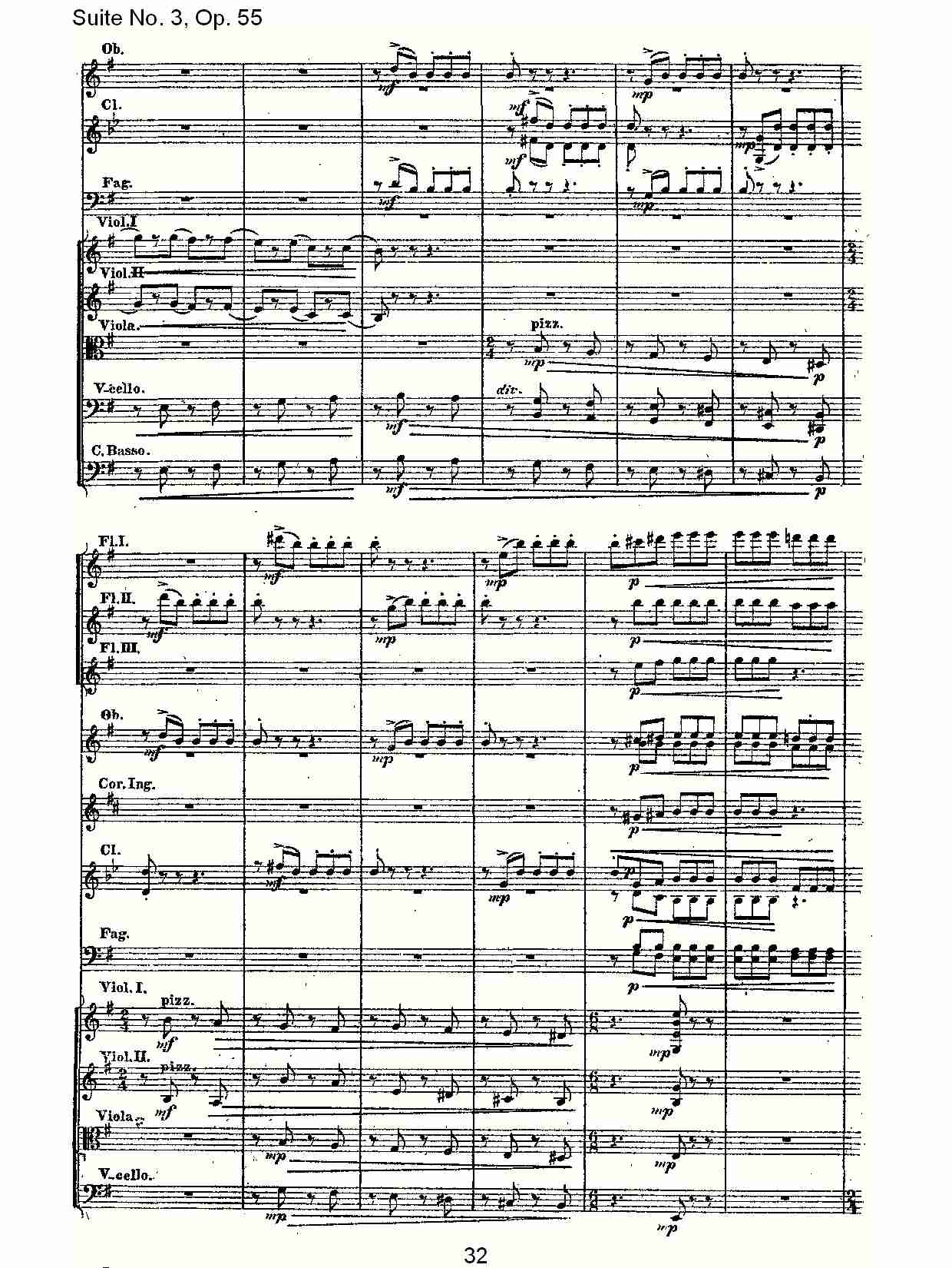 Suite No. 3, Op.55  第三套曲,Op.55第三乐章（七）总谱（图2）