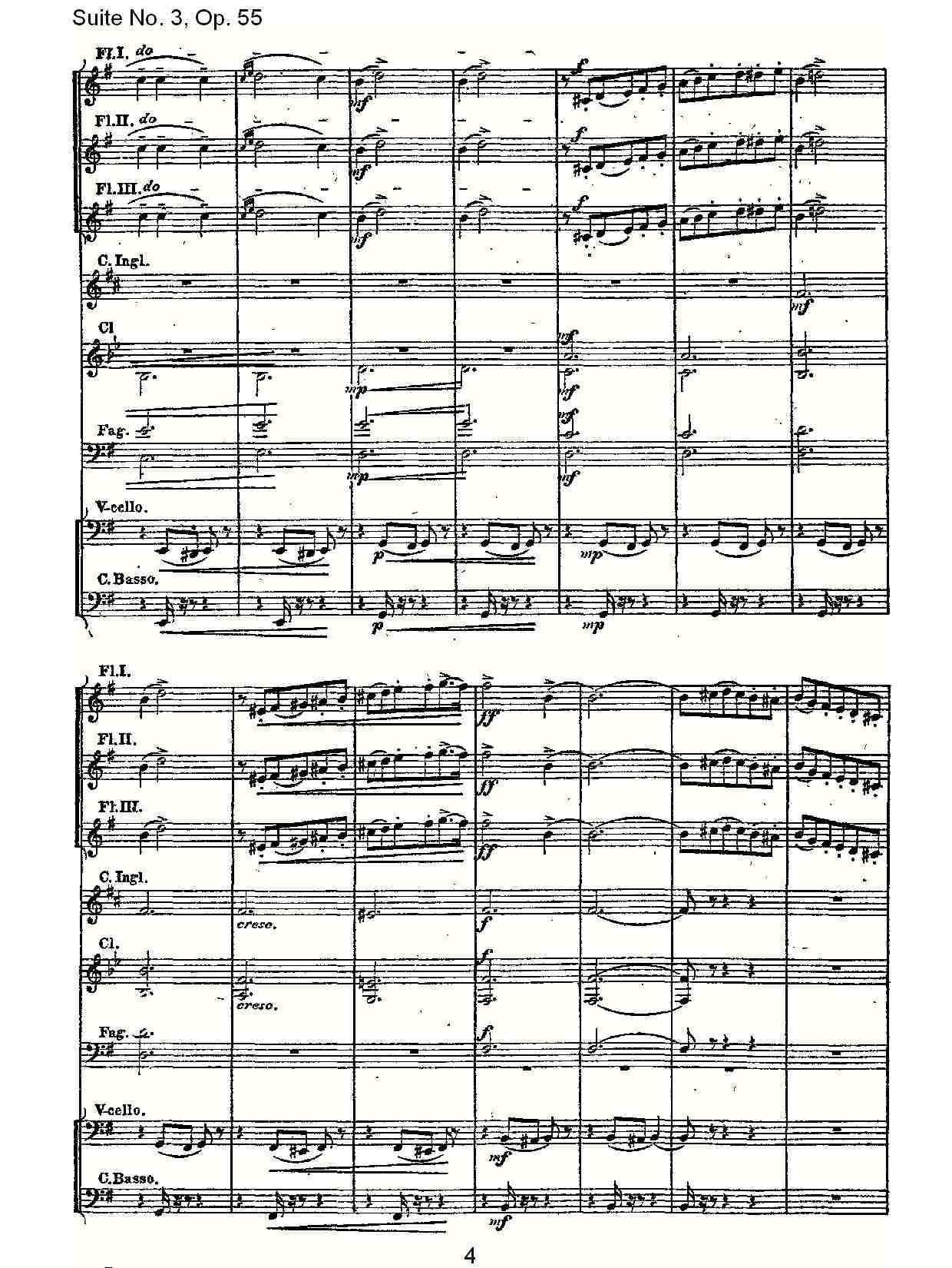 Suite No. 3, Op.55  第三套曲,Op.55第二乐章（一）总谱（图4）