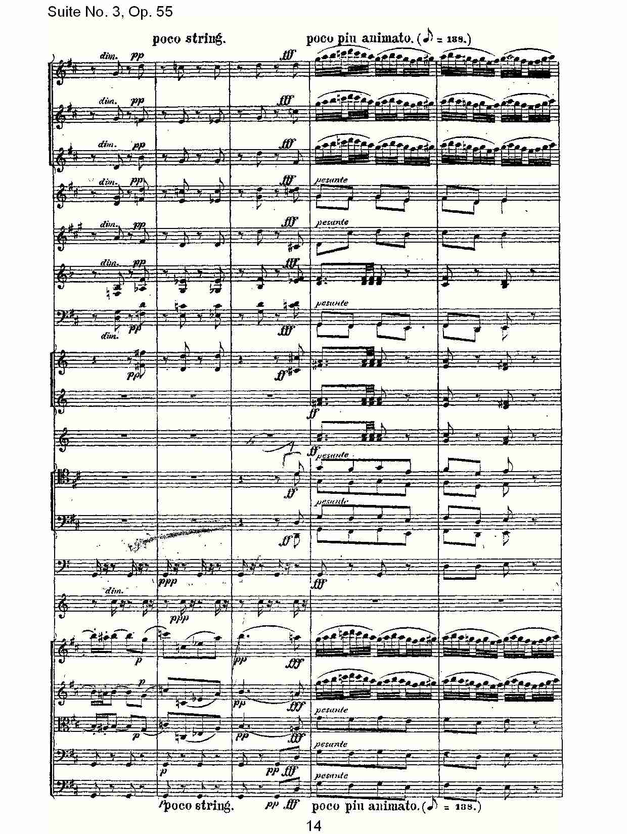 Suite No. 3, Op.55  第三套曲,Op.55第四乐章第一部（三）总谱（图4）