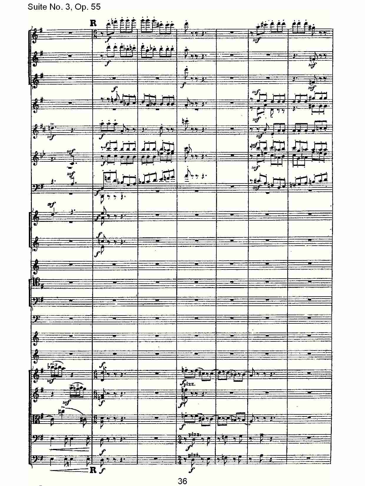 Suite No. 3, Op.55  第三套曲,Op.55第三乐章（八）总谱（图1）