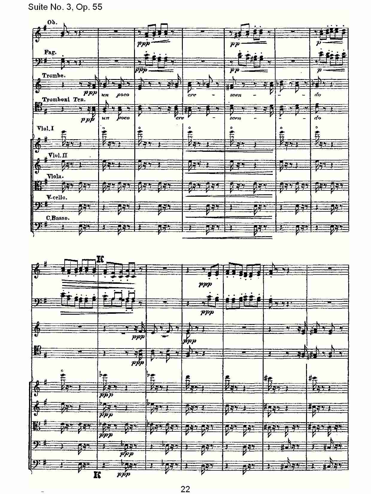 Suite No. 3, Op.55  第三套曲,Op.55第三乐章（五）总谱（图2）