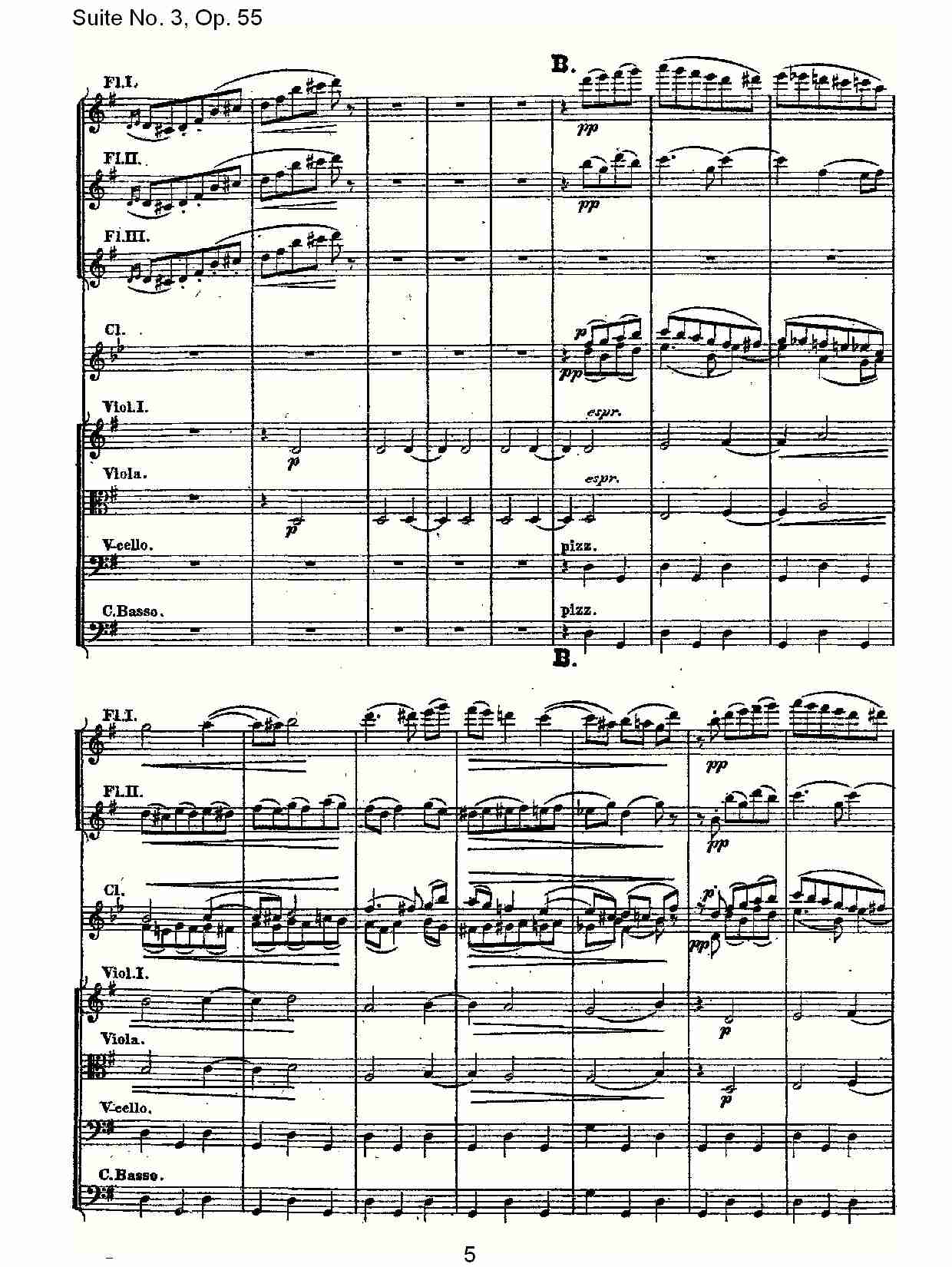 Suite No. 3, Op.55  第三套曲,Op.55第二乐章（一）总谱（图5）