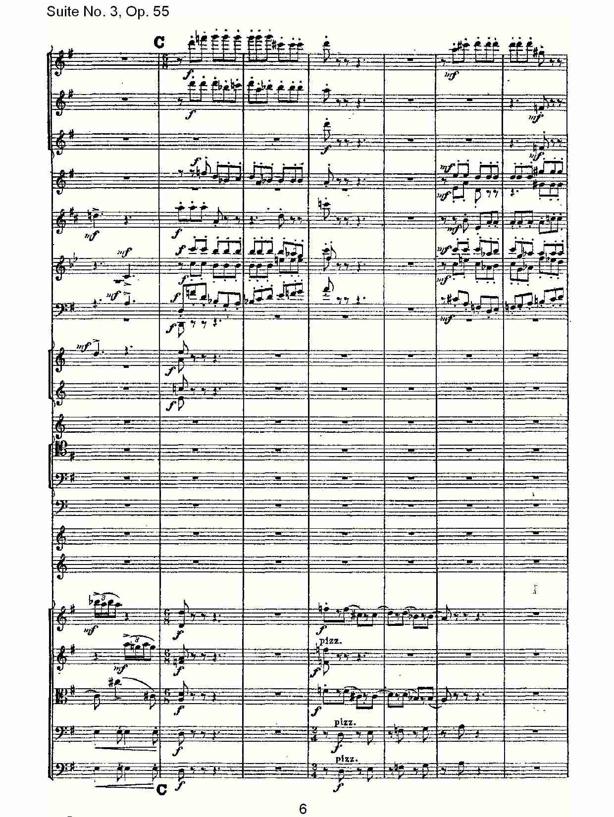 Suite No. 3, Op.55  第三套曲,Op.55第三乐章（二）总谱（图1）
