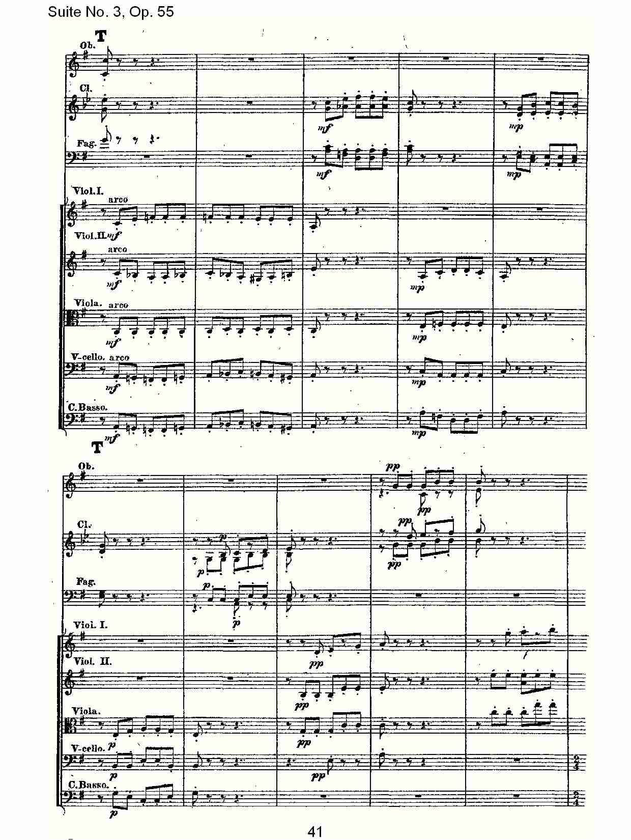Suite No. 3, Op.55  第三套曲,Op.55第三乐章（九）总谱（图1）