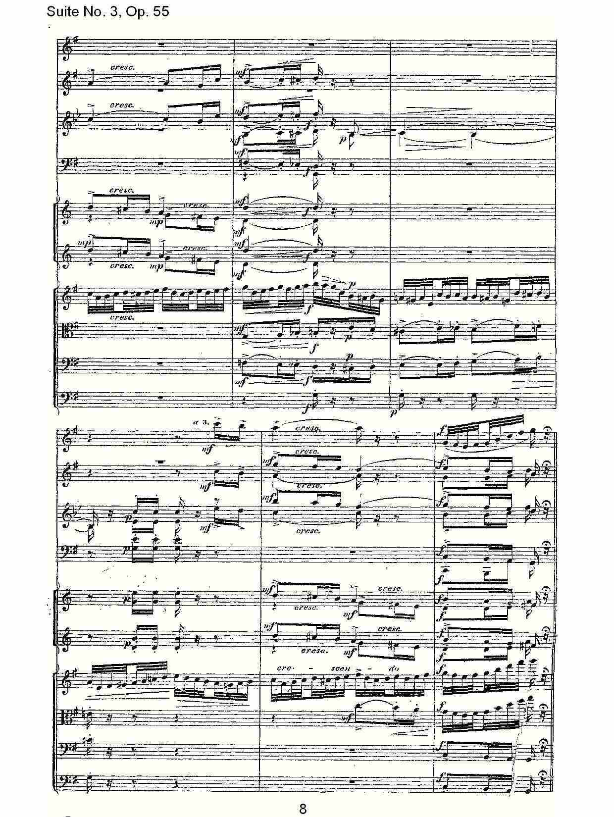 Suite No. 3, Op.55  第三套曲,Op.55第四乐章第一部（二）总谱（图3）