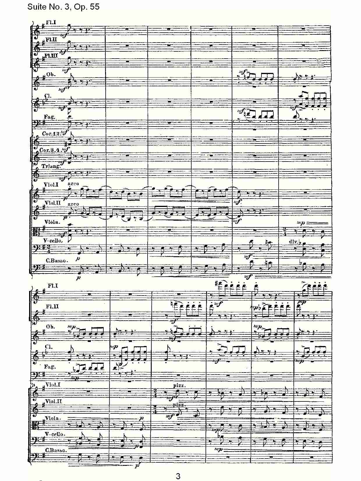Suite No. 3, Op.55  第三套曲,Op.55第三乐章（一）总谱（图3）