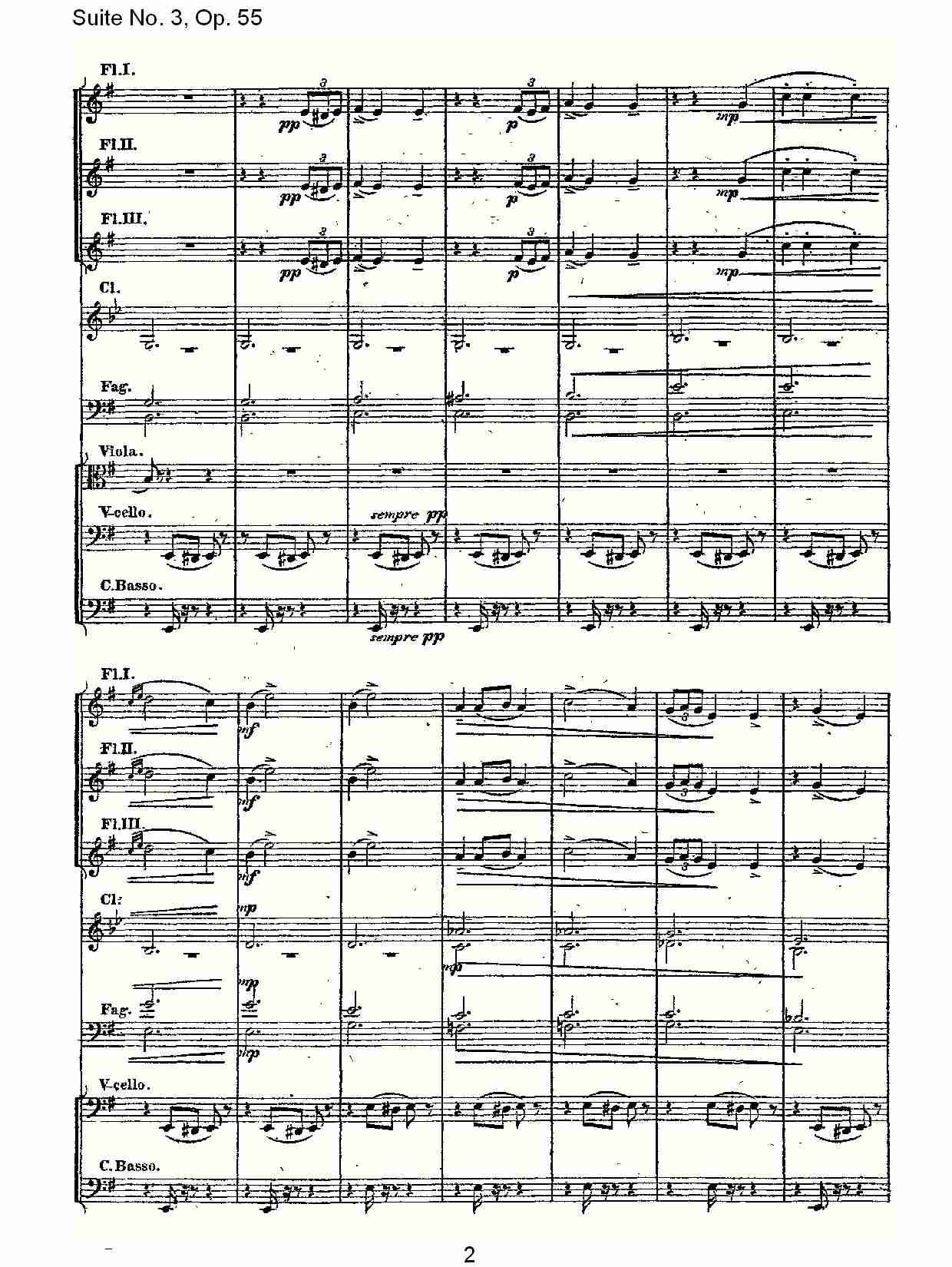 Suite No. 3, Op.55  第三套曲,Op.55第二乐章（一）总谱（图2）