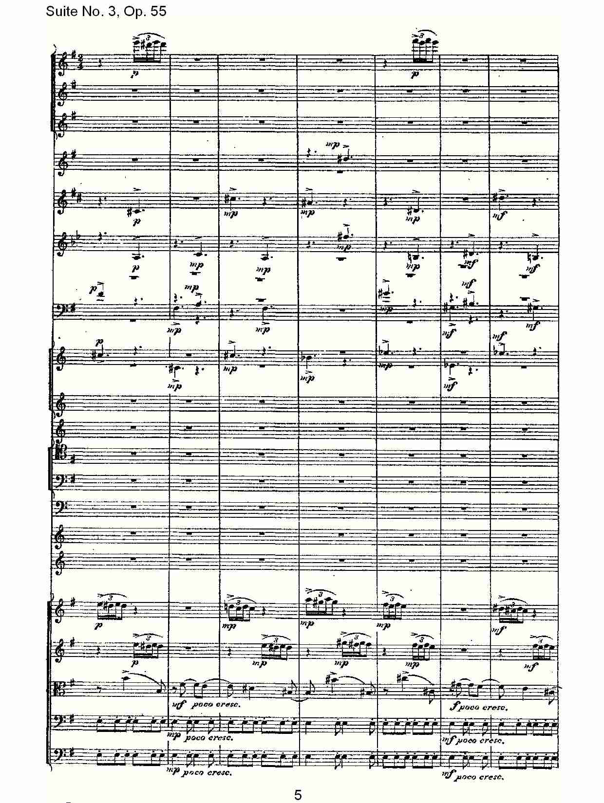 Suite No. 3, Op.55  第三套曲,Op.55第三乐章（一）总谱（图5）