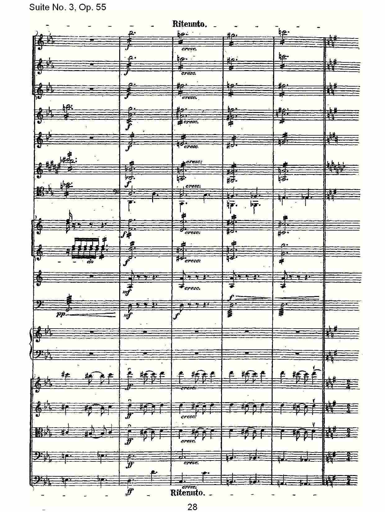 Suite No. 3, Op.55  第三套曲,Op.55第一乐章（六）总谱（图3）