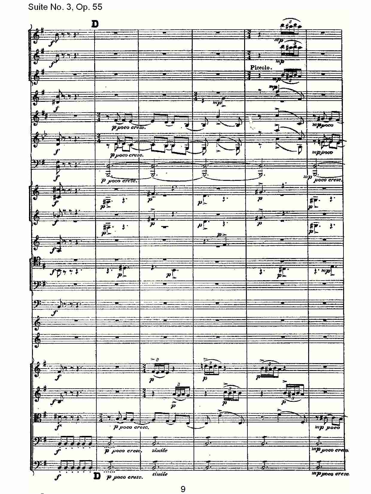 Suite No. 3, Op.55  第三套曲,Op.55第三乐章（二）总谱（图4）