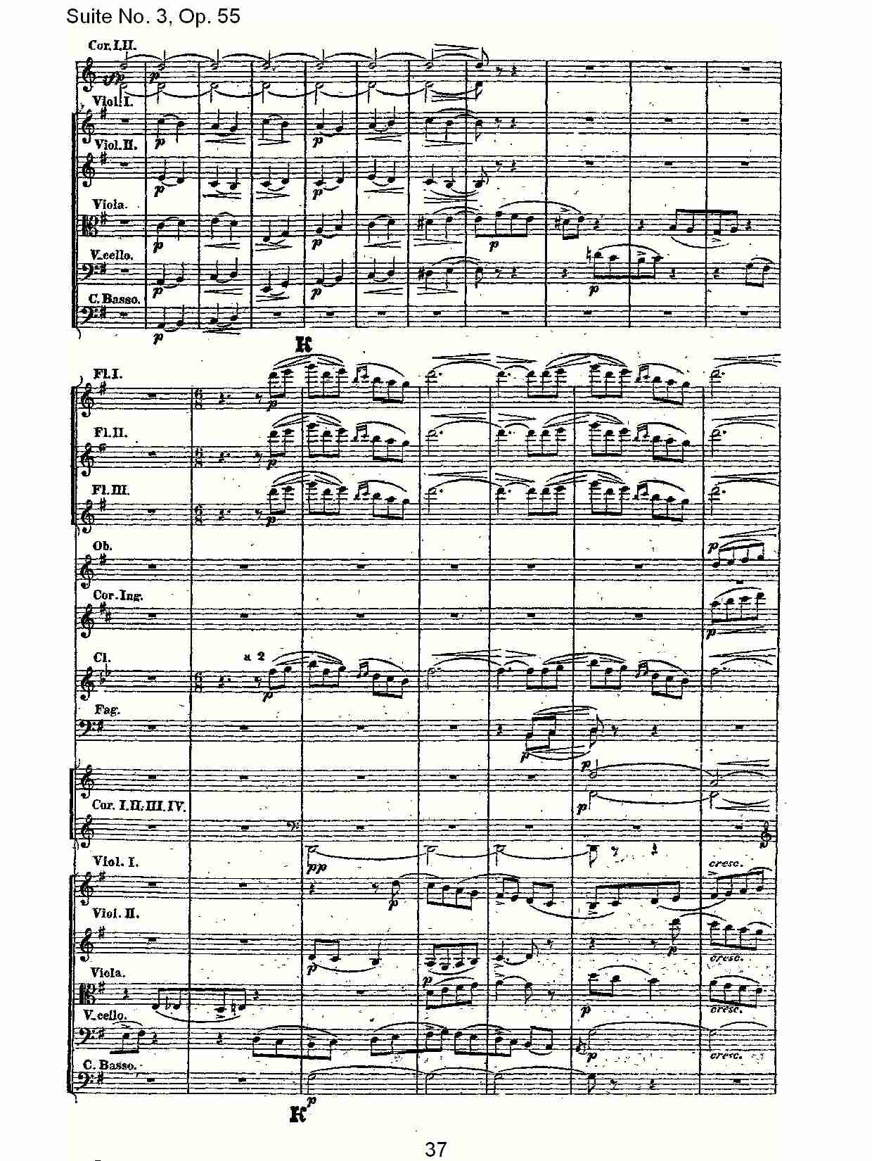 Suite No. 3, Op.55  第三套曲,Op.55第一乐章（八）总谱（图2）