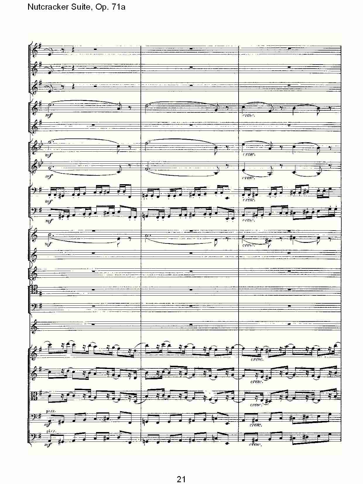 Nutcracker Suite, Op.71a   胡桃铗套曲，Op.71a第二乐章（五）总谱（图1）