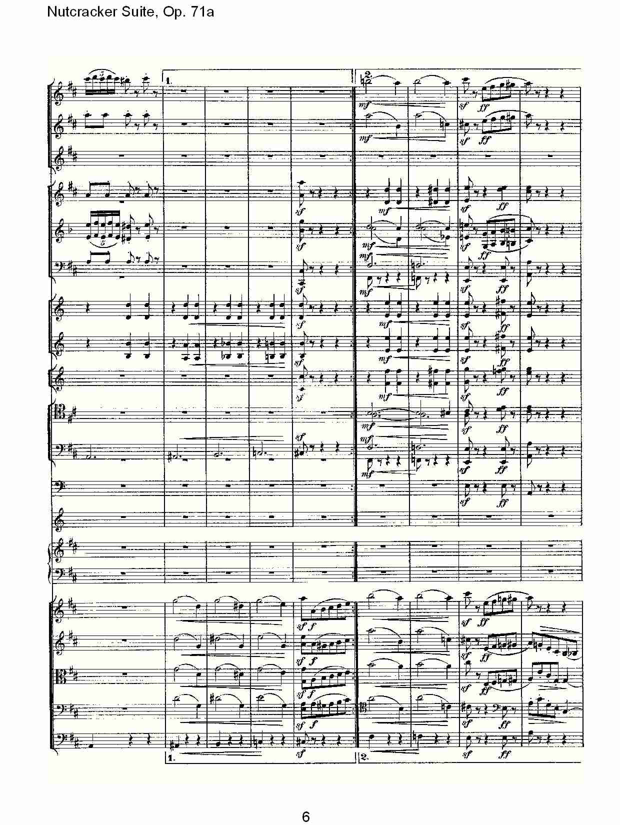 Nutcracker Suite, Op.71a   胡桃铗套曲，Op.71a第八乐章（二）总谱（图1）
