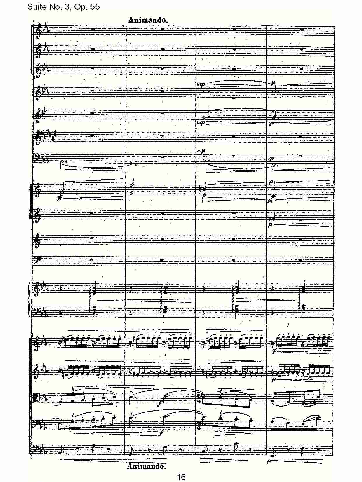 Suite No. 3, Op.55  第三套曲,Op.55第一乐章（四）总谱（图1）