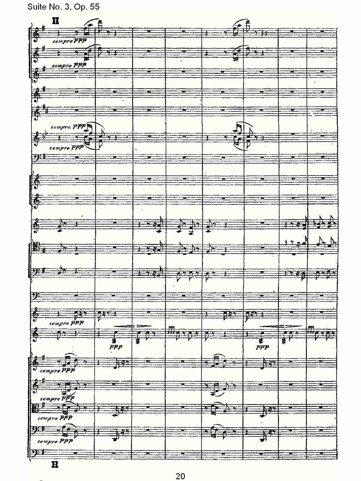 Suite No. 3, Op.55  第三套曲,Op.55第三乐章（四）总谱（图5）
