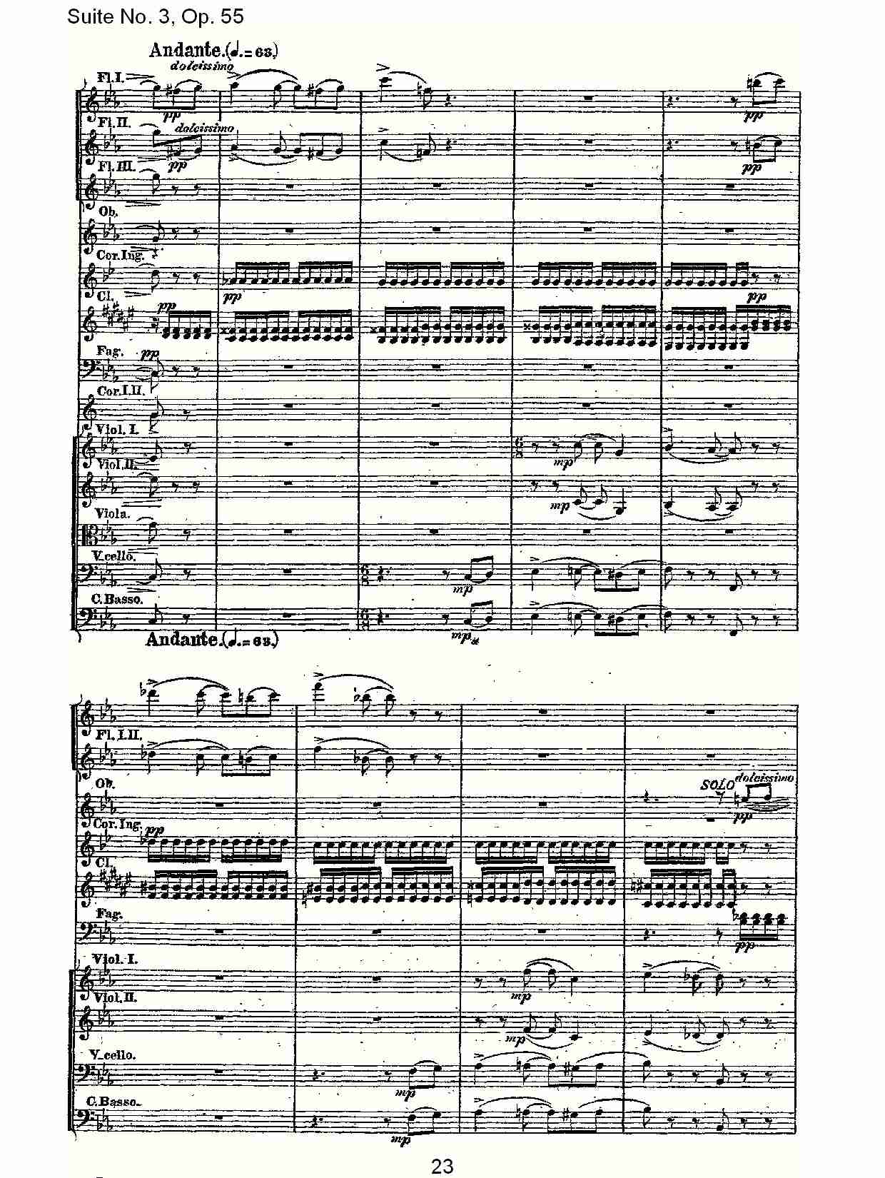 Suite No. 3, Op.55  第三套曲,Op.55第一乐章（五）总谱（图3）