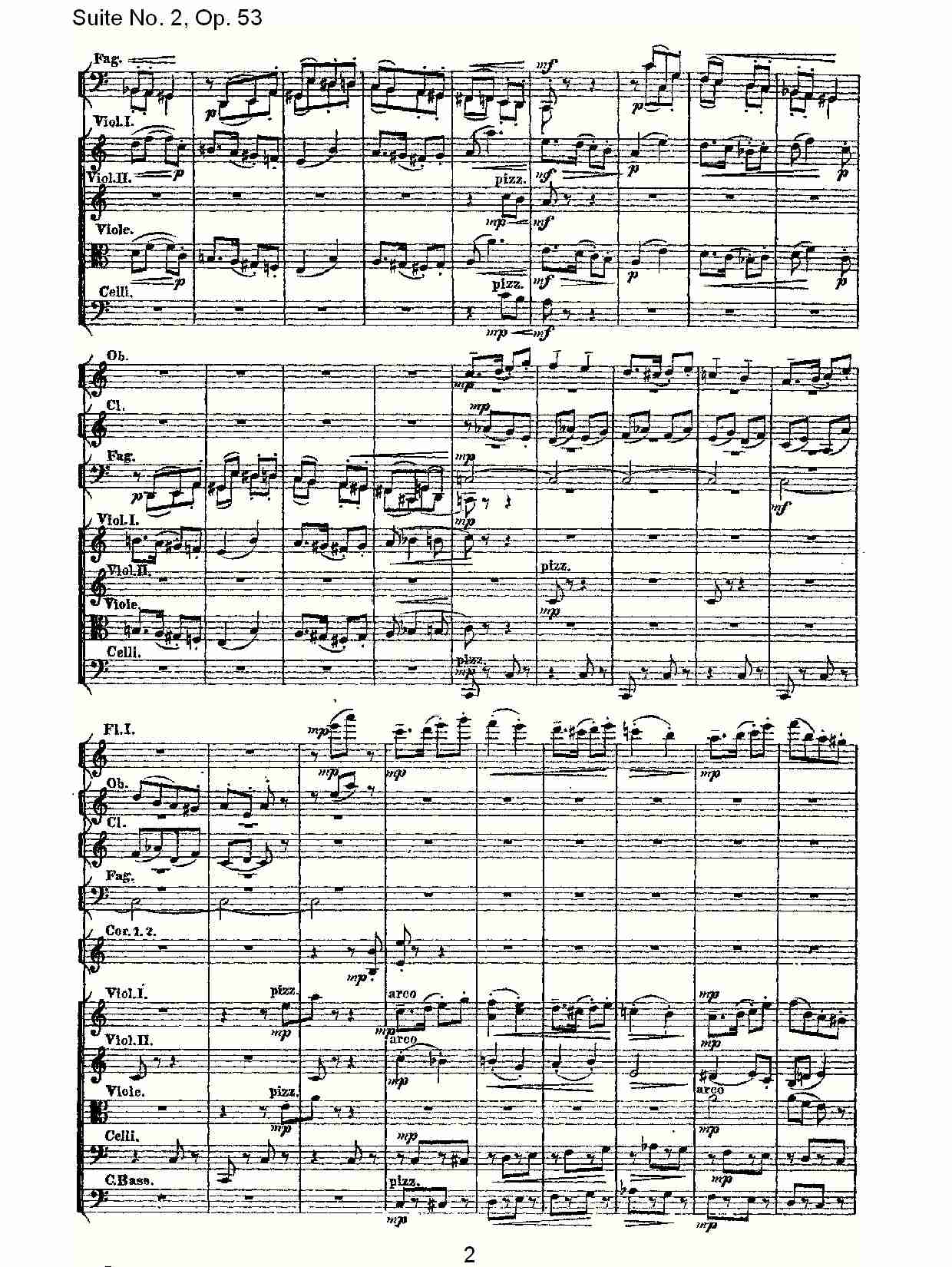 Suite No. 2, Op.53  第二套曲,Op.53第五乐章（一）总谱（图2）