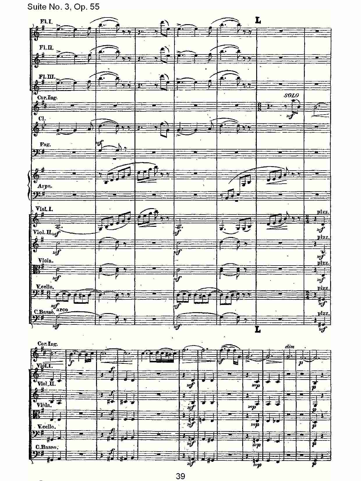 Suite No. 3, Op.55  第三套曲,Op.55第一乐章（八）总谱（图4）