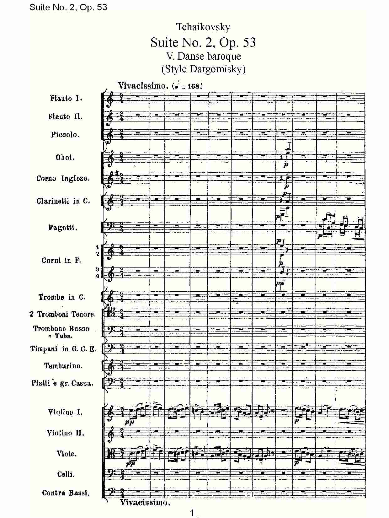 Suite No. 2, Op.53  第二套曲,Op.53第五乐章（一）总谱（图1）