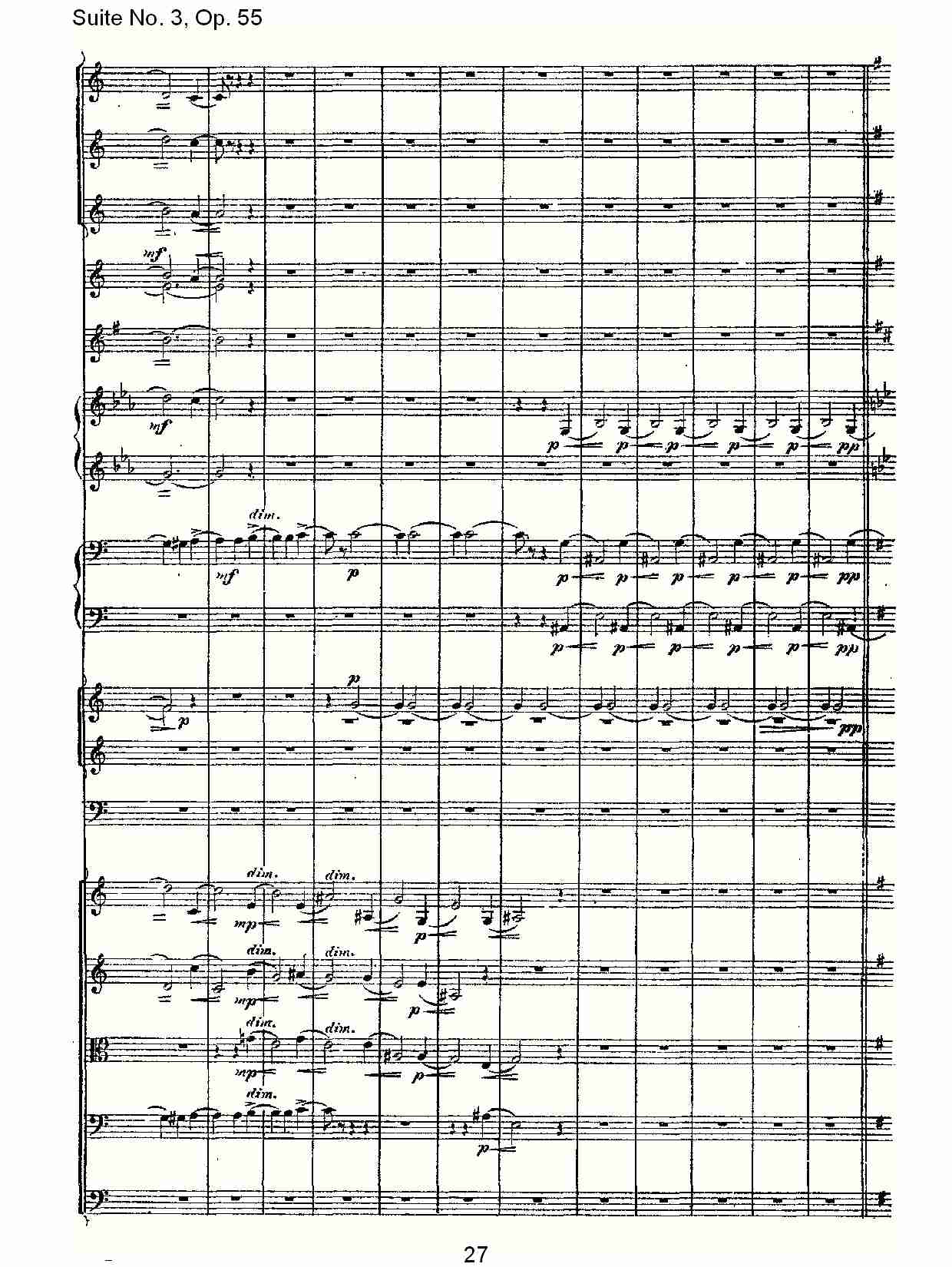 Suite No. 3, Op.55  第三套曲,Op.55第二乐章（六）总谱（图2）