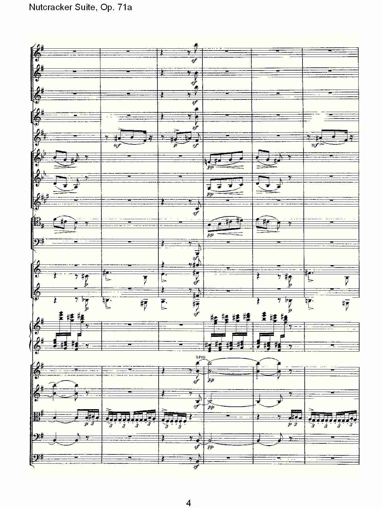 Nutcracker Suite, Op.71a   胡桃铗套曲，Op.71a第三乐章（一）总谱（图4）
