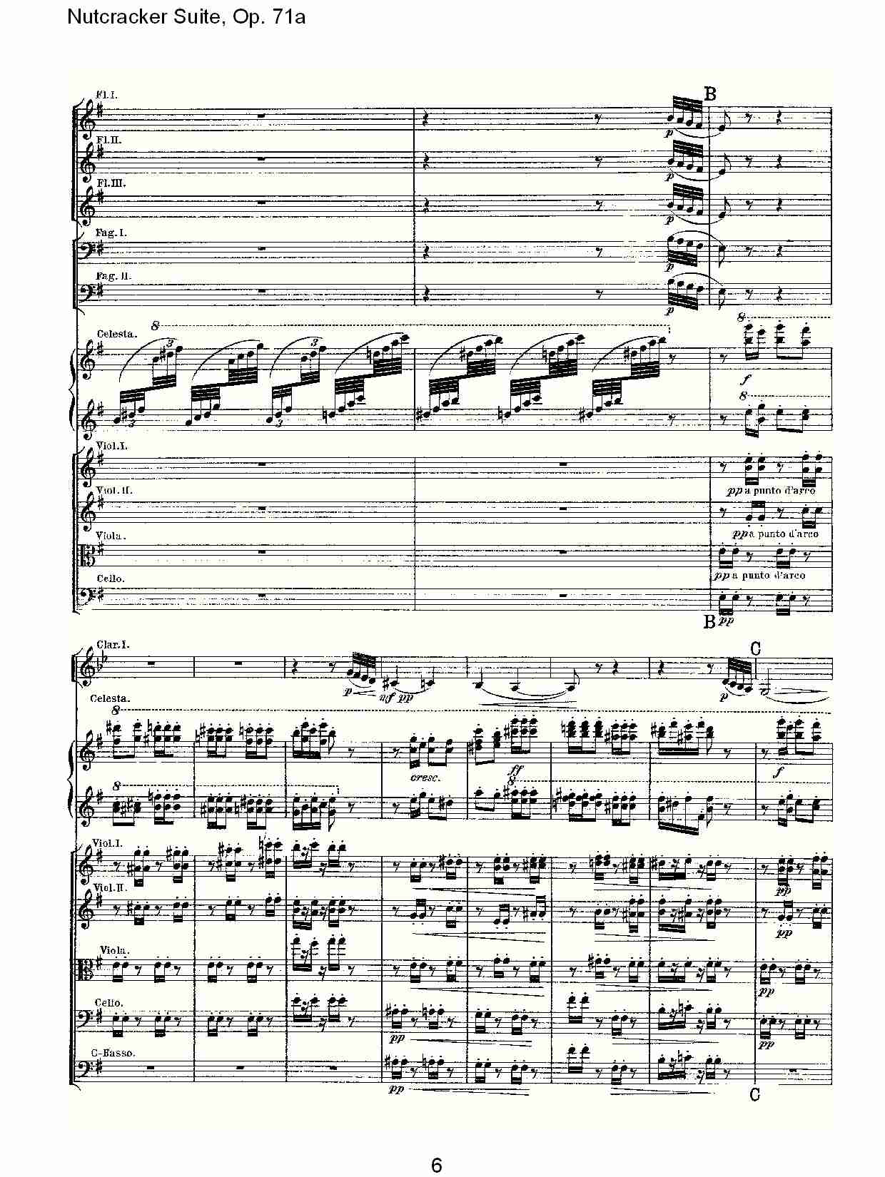Nutcracker Suite, Op.71a   胡桃铗套曲，Op.71a第三乐章（二）总谱（图1）