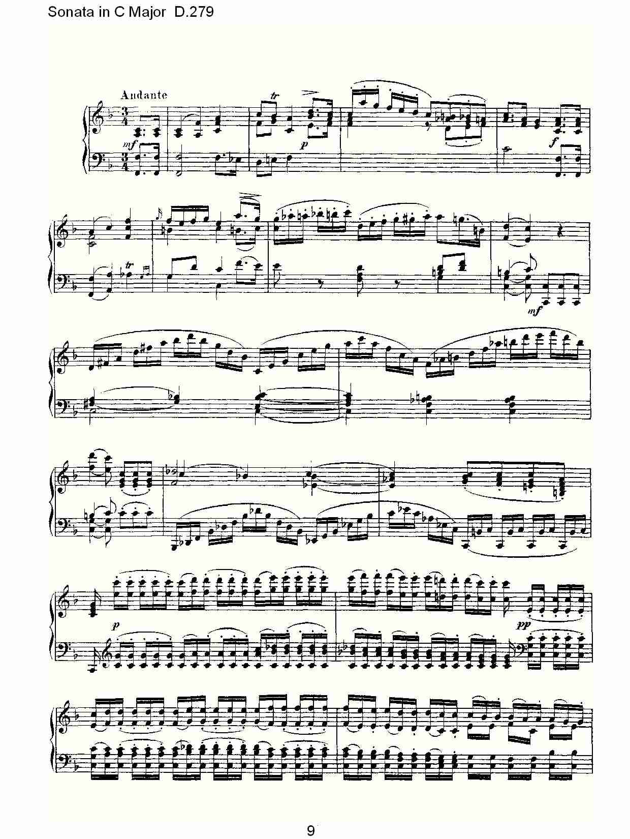 Sonata in C Major D.279  C大调奏鸣曲D.279（二）总谱（图4）