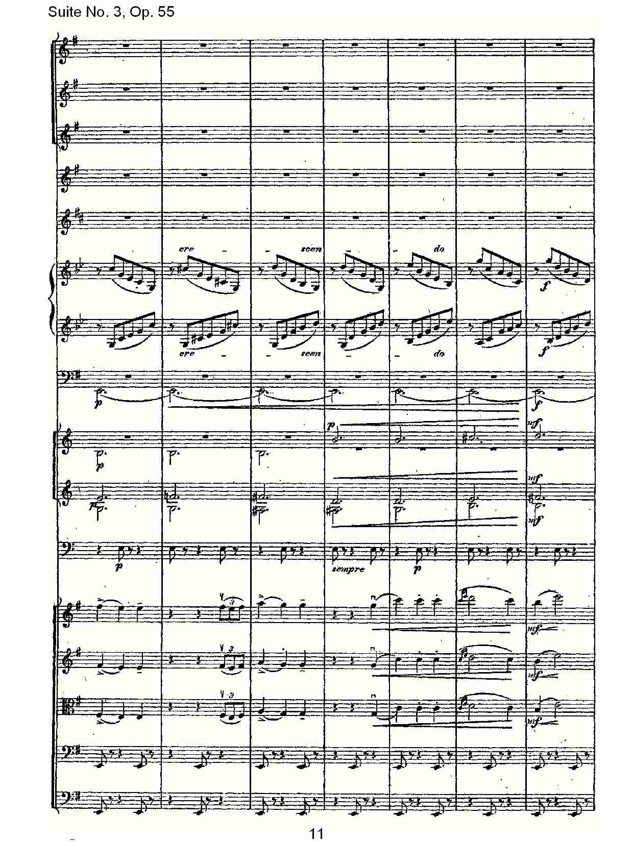 Suite No. 3, Op.55  第三套曲,Op.55第二乐章（三）总谱（图1）