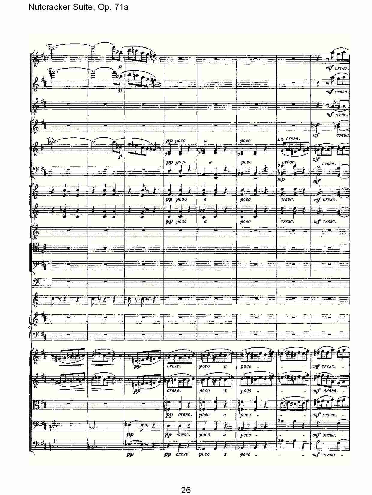 Nutcracker Suite, Op.71a   胡桃铗套曲，Op.71a第八乐章（六）总谱（图1）