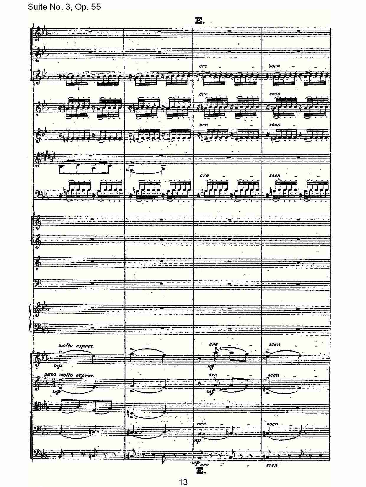 Suite No. 3, Op.55  第三套曲,Op.55第一乐章（三）总谱（图3）