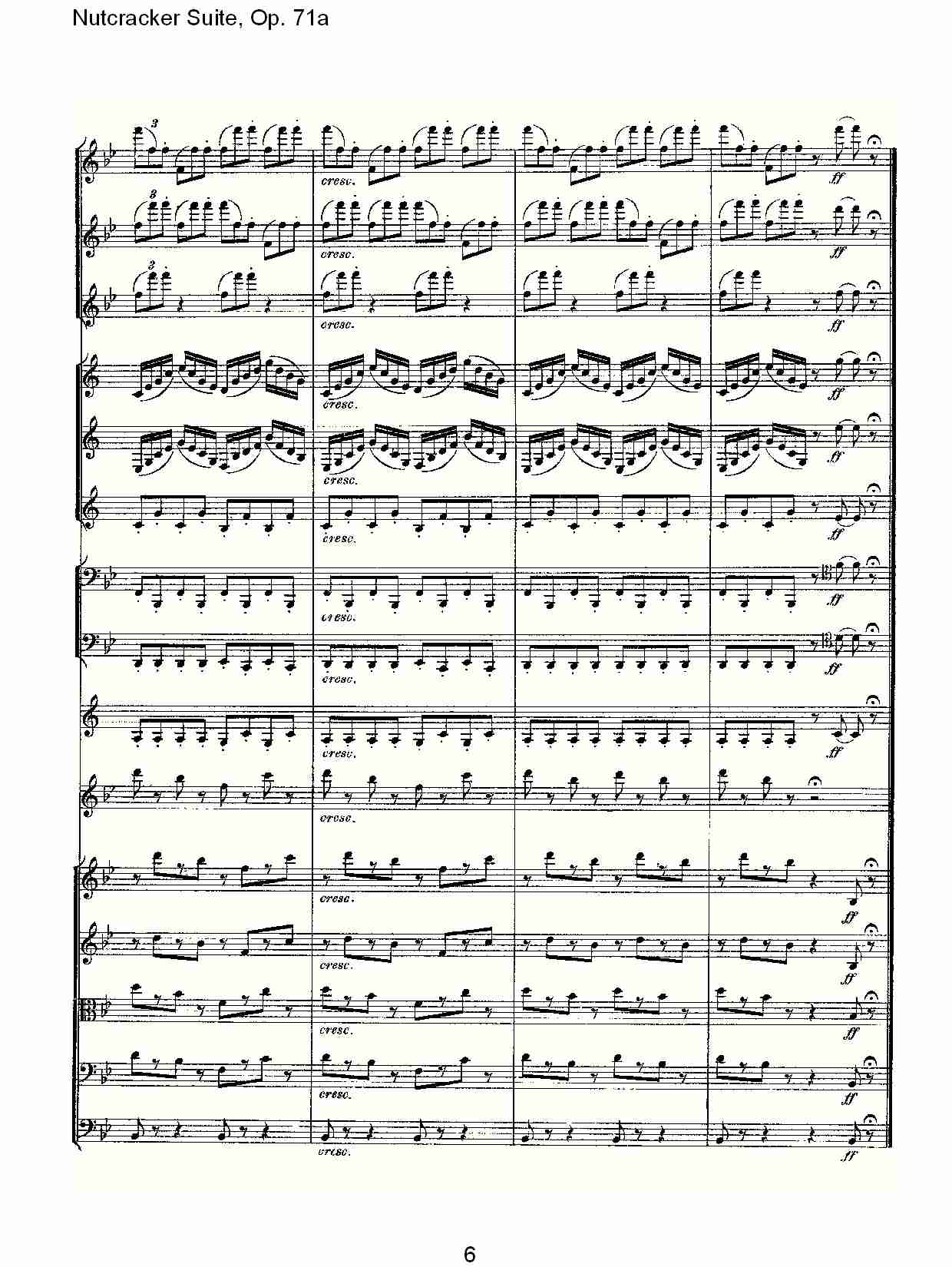 Nutcracker Suite, Op.71a   胡桃铗套曲，Op.71a第六乐章（二）总谱（图1）
