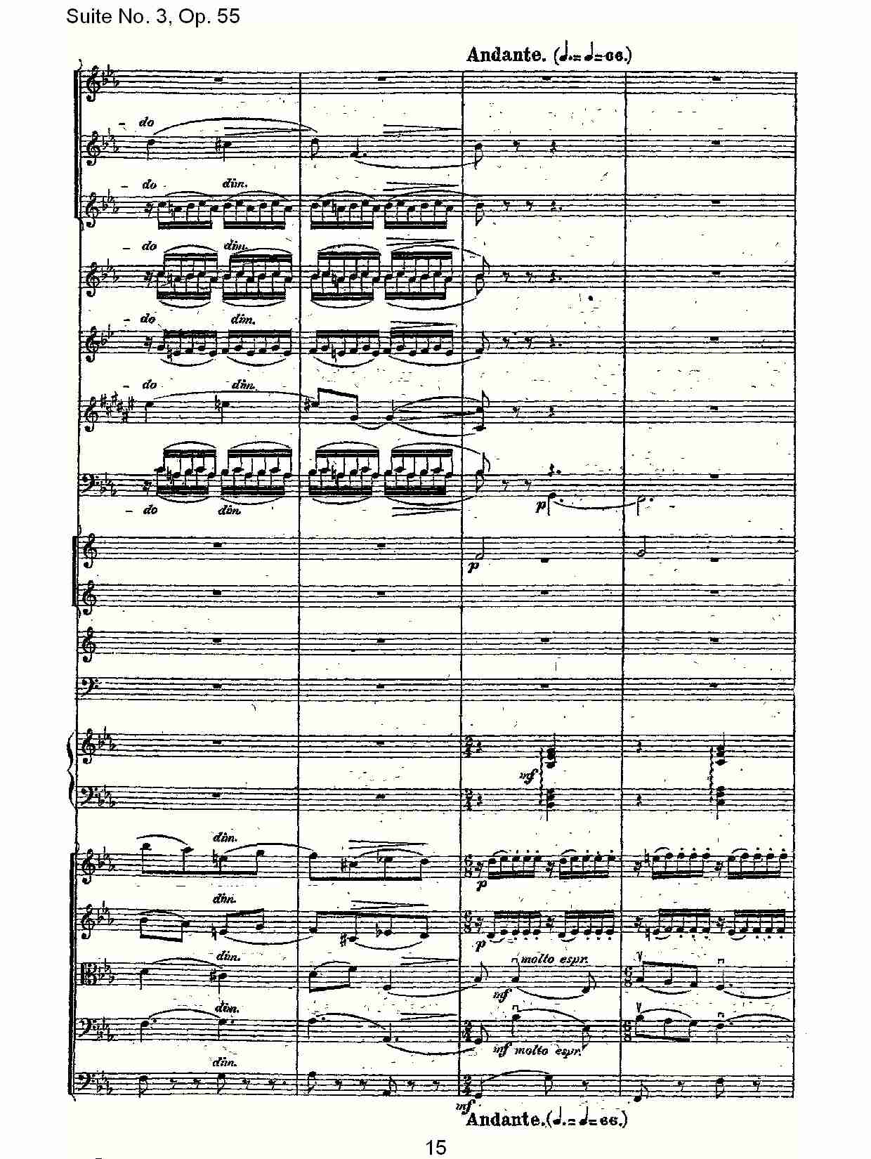 Suite No. 3, Op.55  第三套曲,Op.55第一乐章（三）总谱（图5）