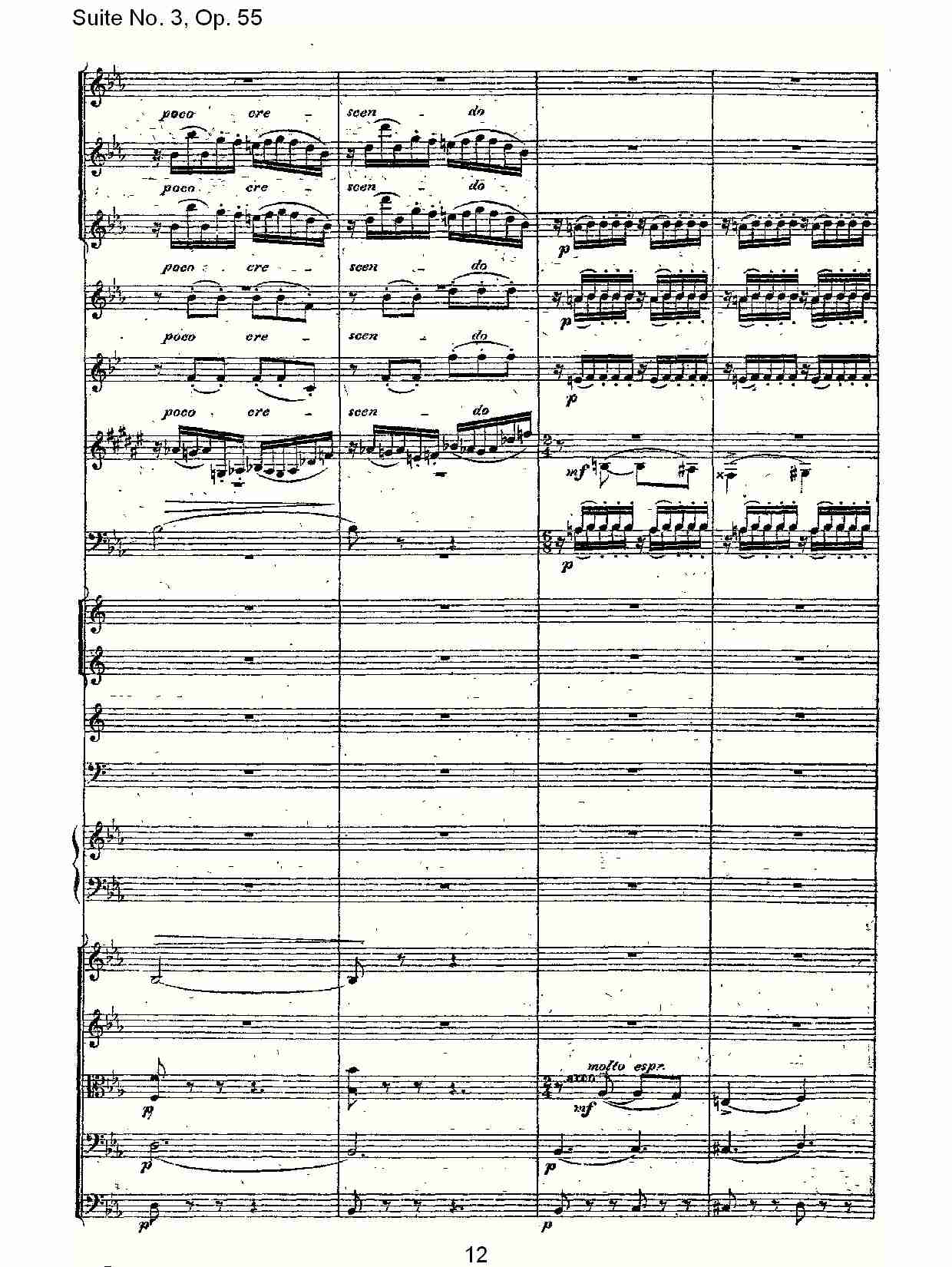 Suite No. 3, Op.55  第三套曲,Op.55第一乐章（三）总谱（图2）