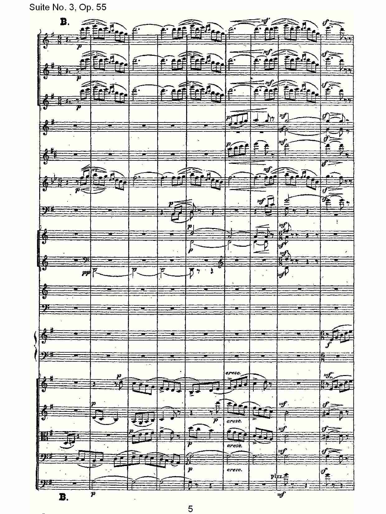 Suite No. 3, Op.55  第三套曲,Op.55第一乐章（一）总谱（图5）