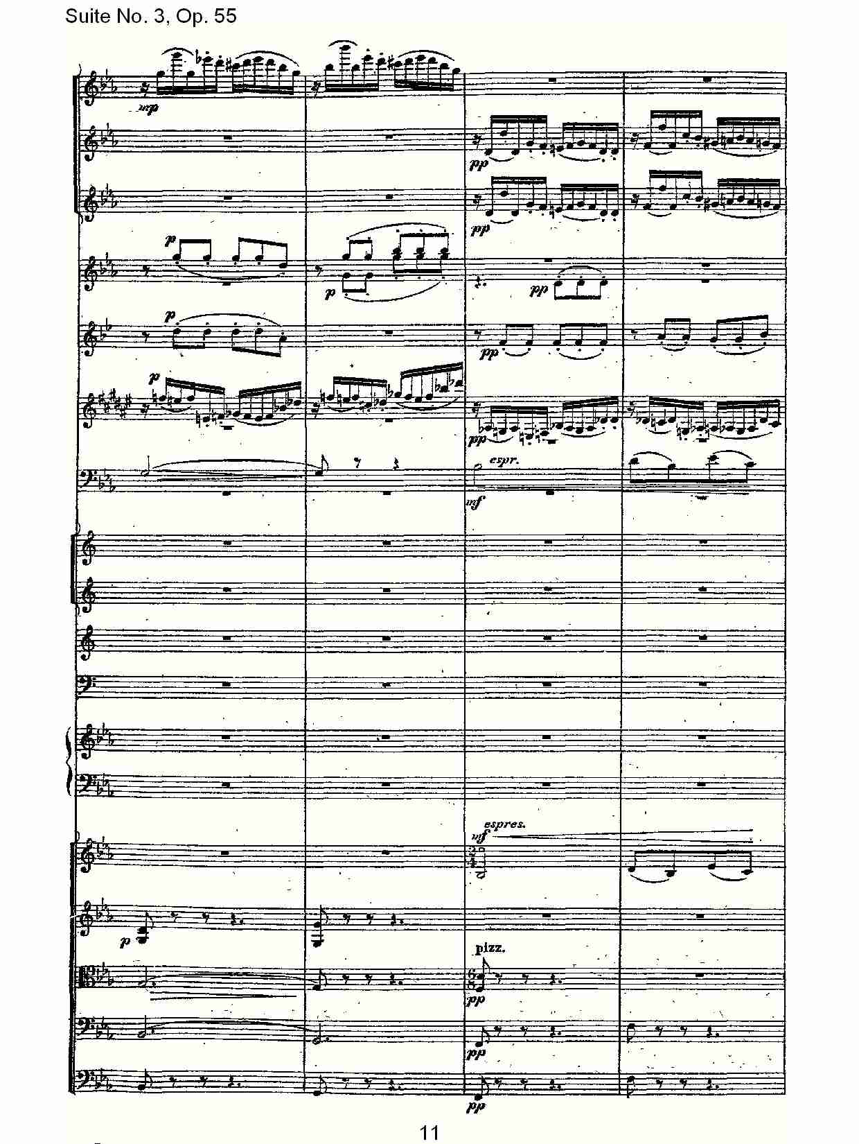 Suite No. 3, Op.55  第三套曲,Op.55第一乐章（三）总谱（图1）