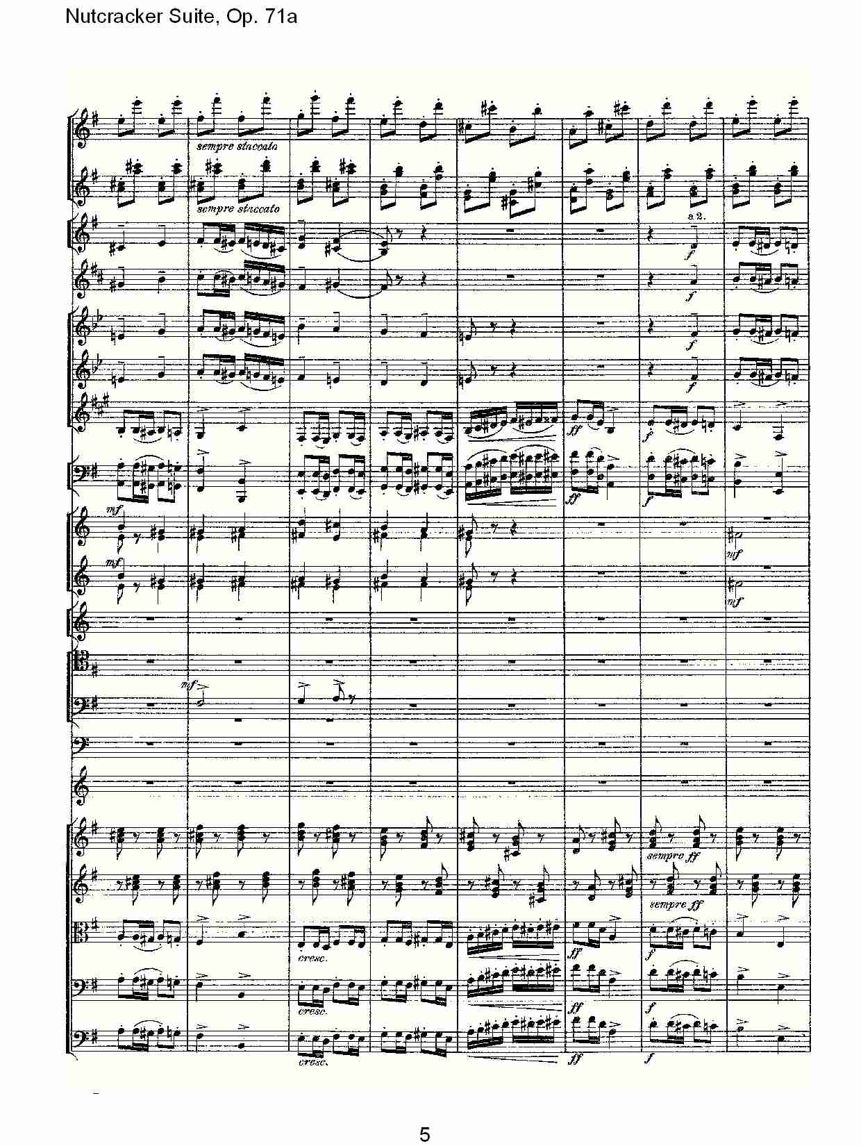 Nutcracker Suite, Op.71a   胡桃铗套曲，Op.71a第四乐章（一）总谱（图5）