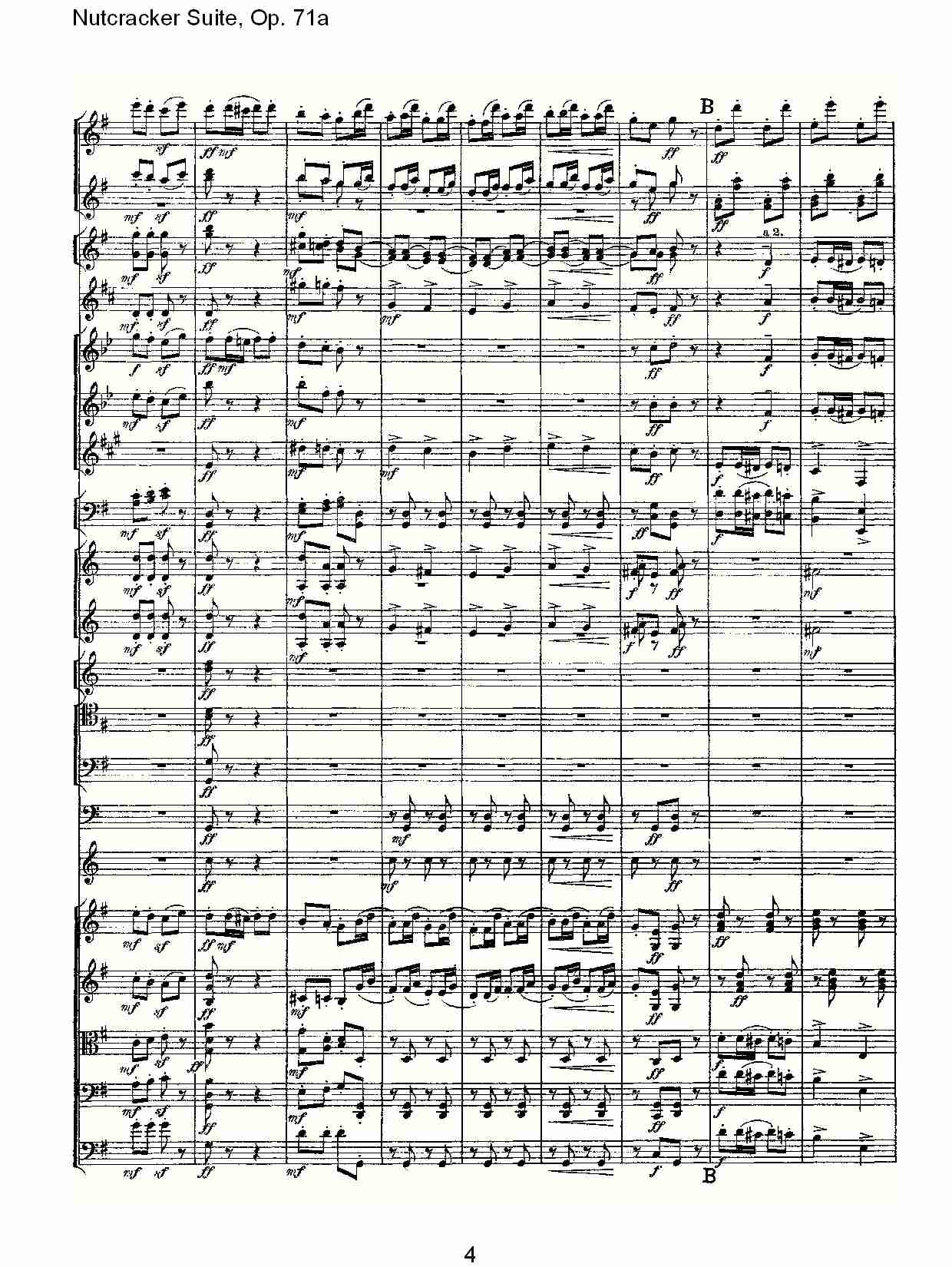 Nutcracker Suite, Op.71a   胡桃铗套曲，Op.71a第四乐章（一）总谱（图4）