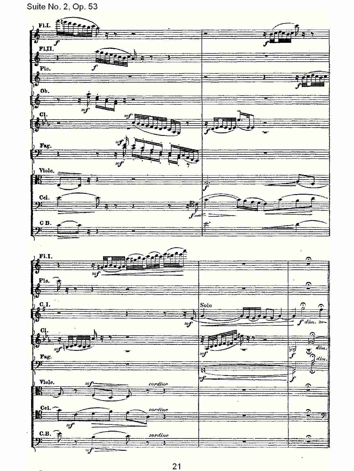 Suite No. 2, Op.53  第二套曲,Op.53第四乐章（五）总谱（图1）