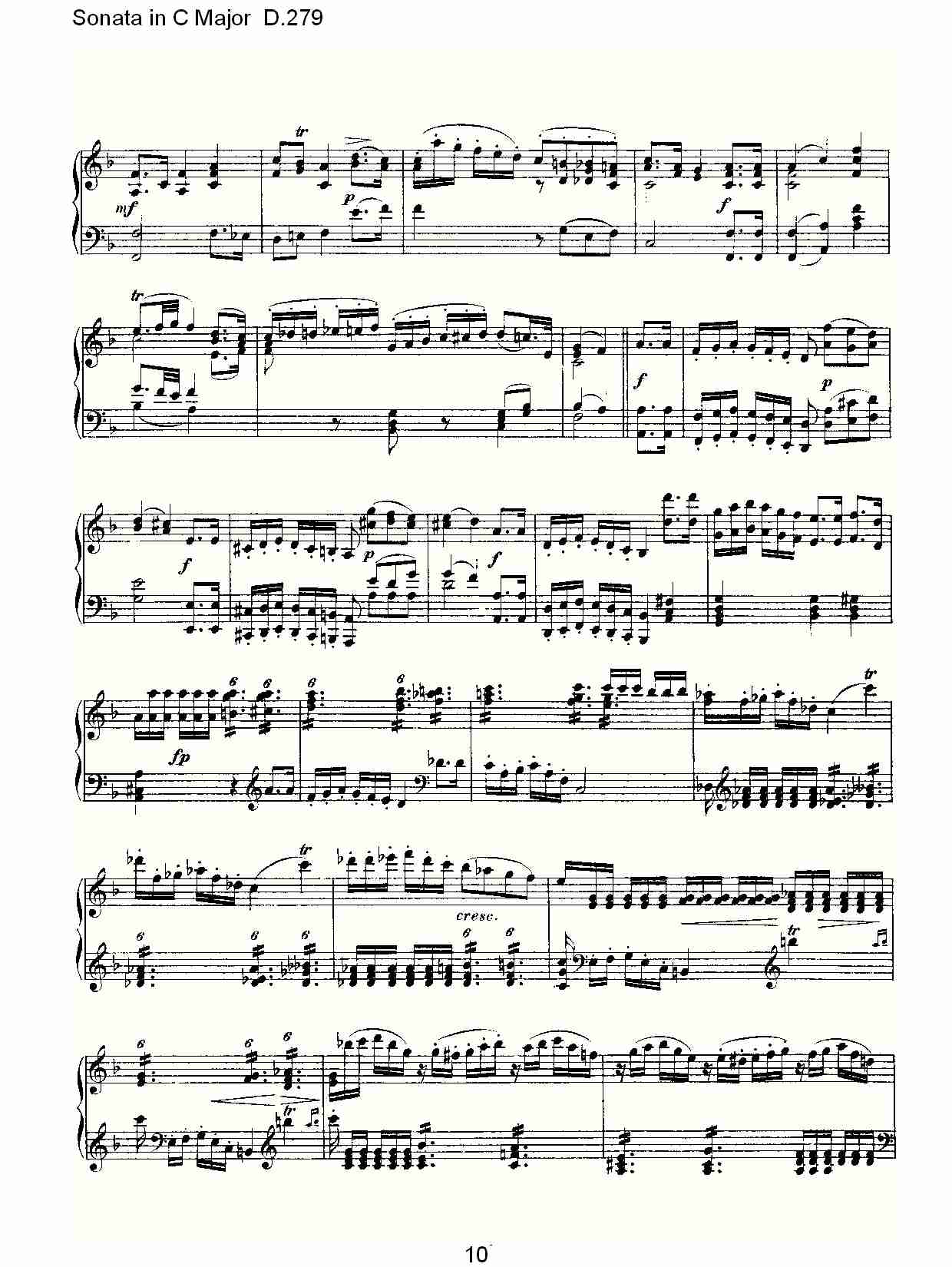 Sonata in C Major D.279  C大调奏鸣曲D.279（二）总谱（图5）
