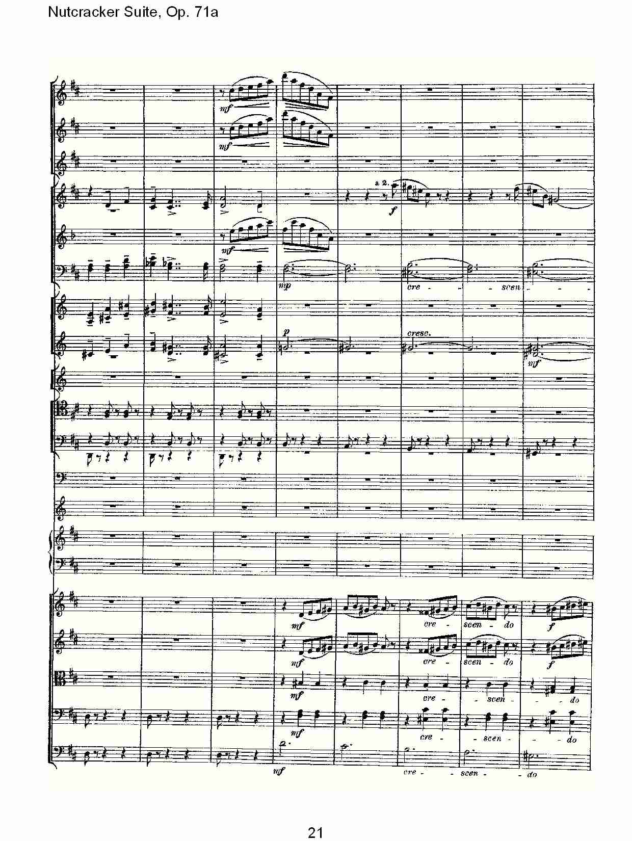Nutcracker Suite, Op.71a   胡桃铗套曲，Op.71a第八乐章（五）总谱（图1）