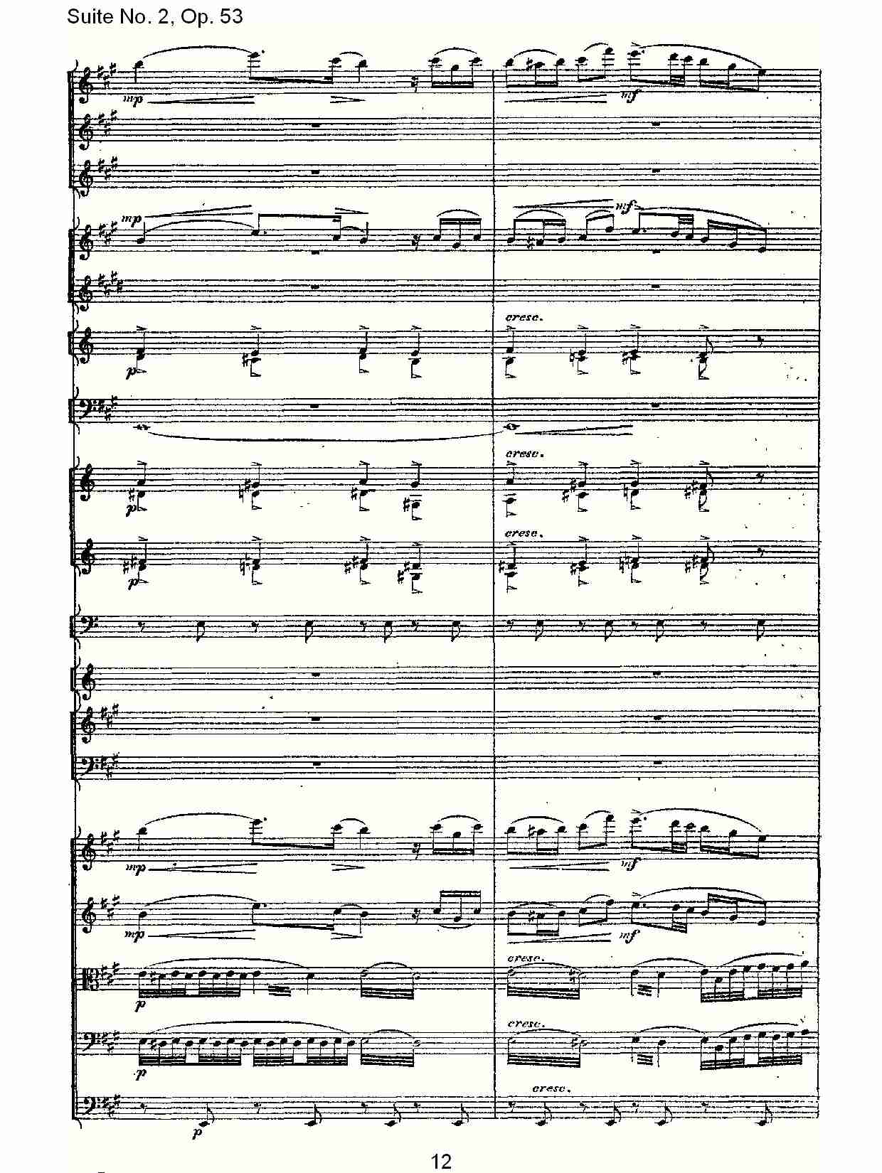 Suite No. 2, Op.53  第二套曲,Op.53第四乐章（三）总谱（图2）